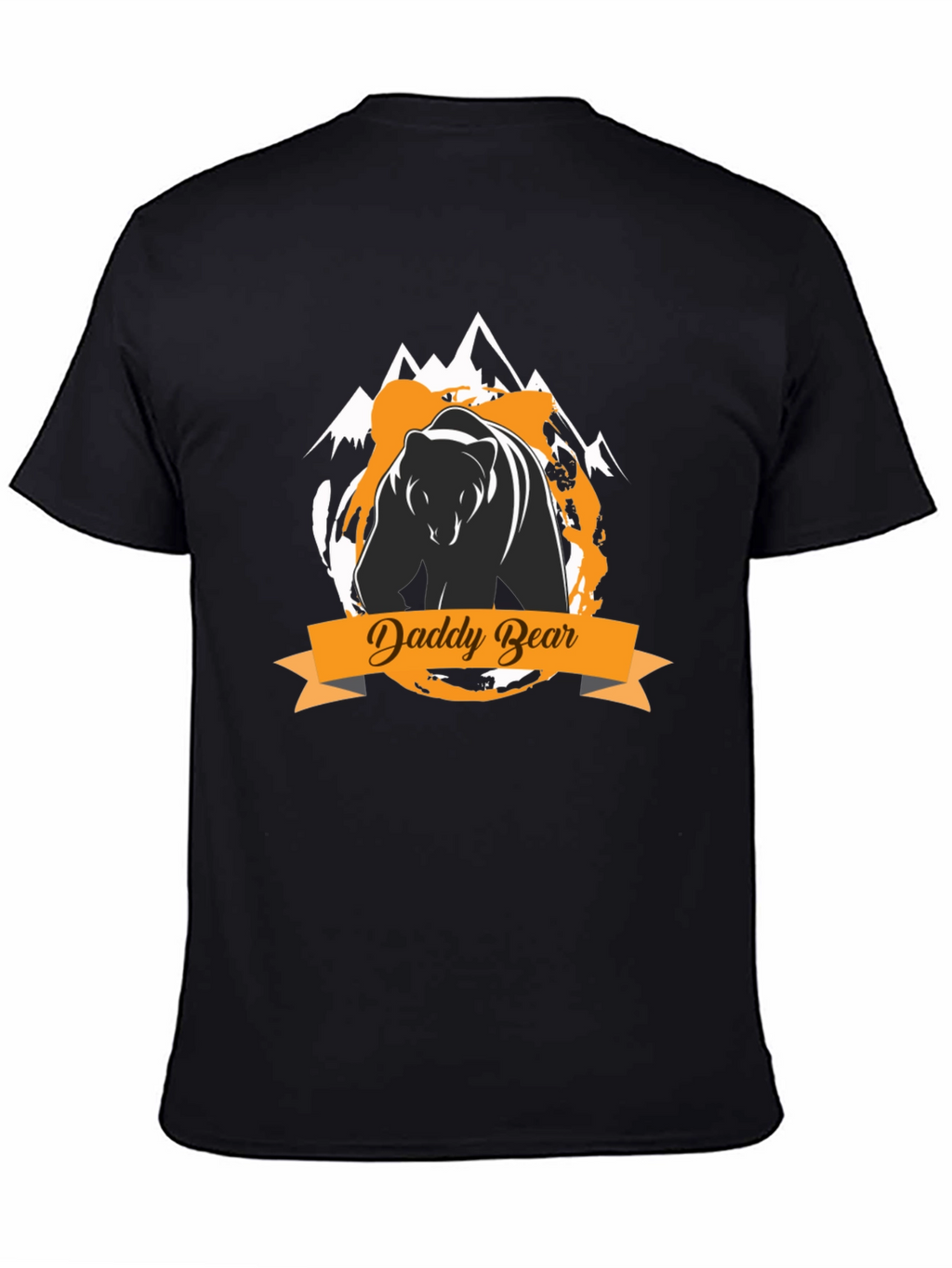 Daddy Bear Graphic Tee - Black Cotton T-Shirt