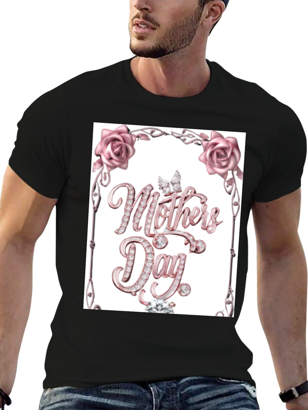 Diamond Mothers Day Black T-Shirt