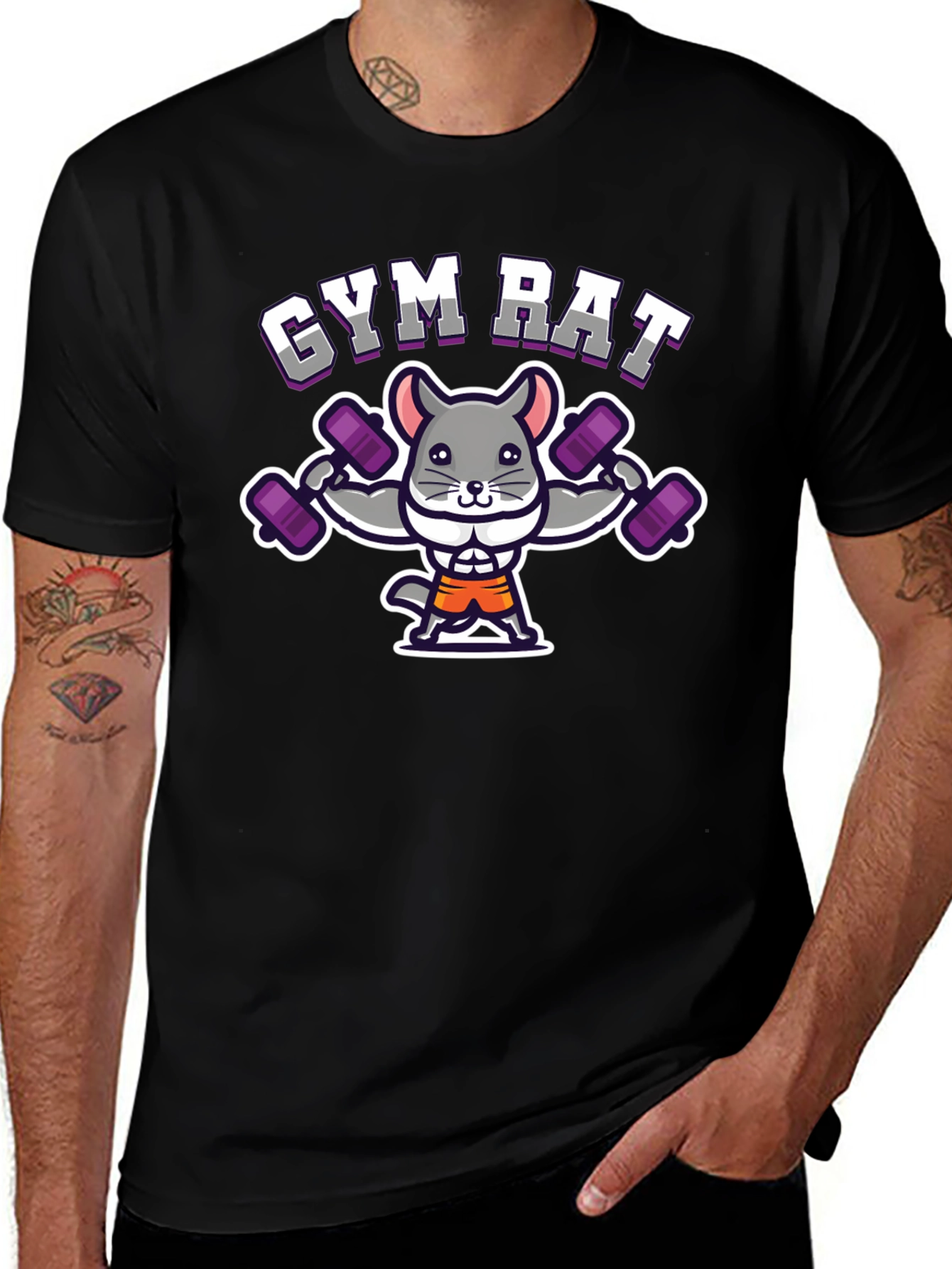 Gym Rat Chinchilla T-Shirt - Workout Humor