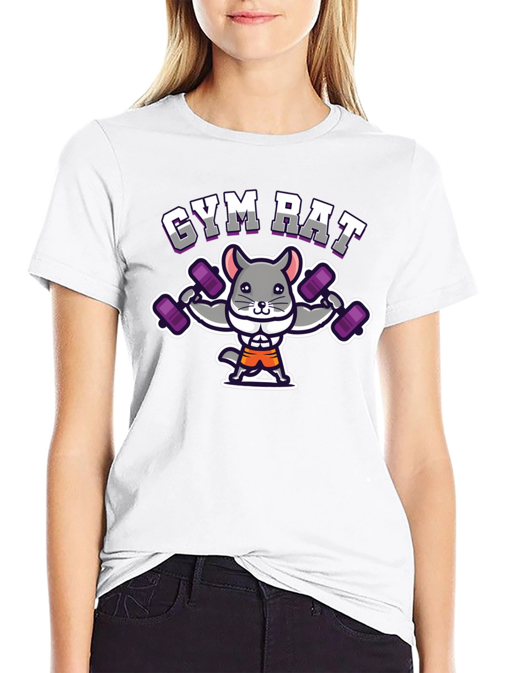 Gym Rat Chinchilla T-Shirt - Workout Humor