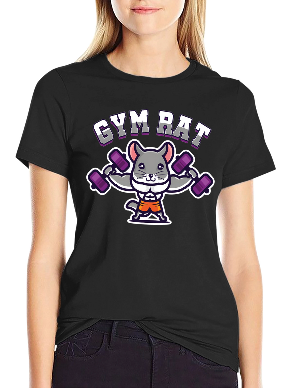 Gym Rat Chinchilla T-Shirt - Workout Humor