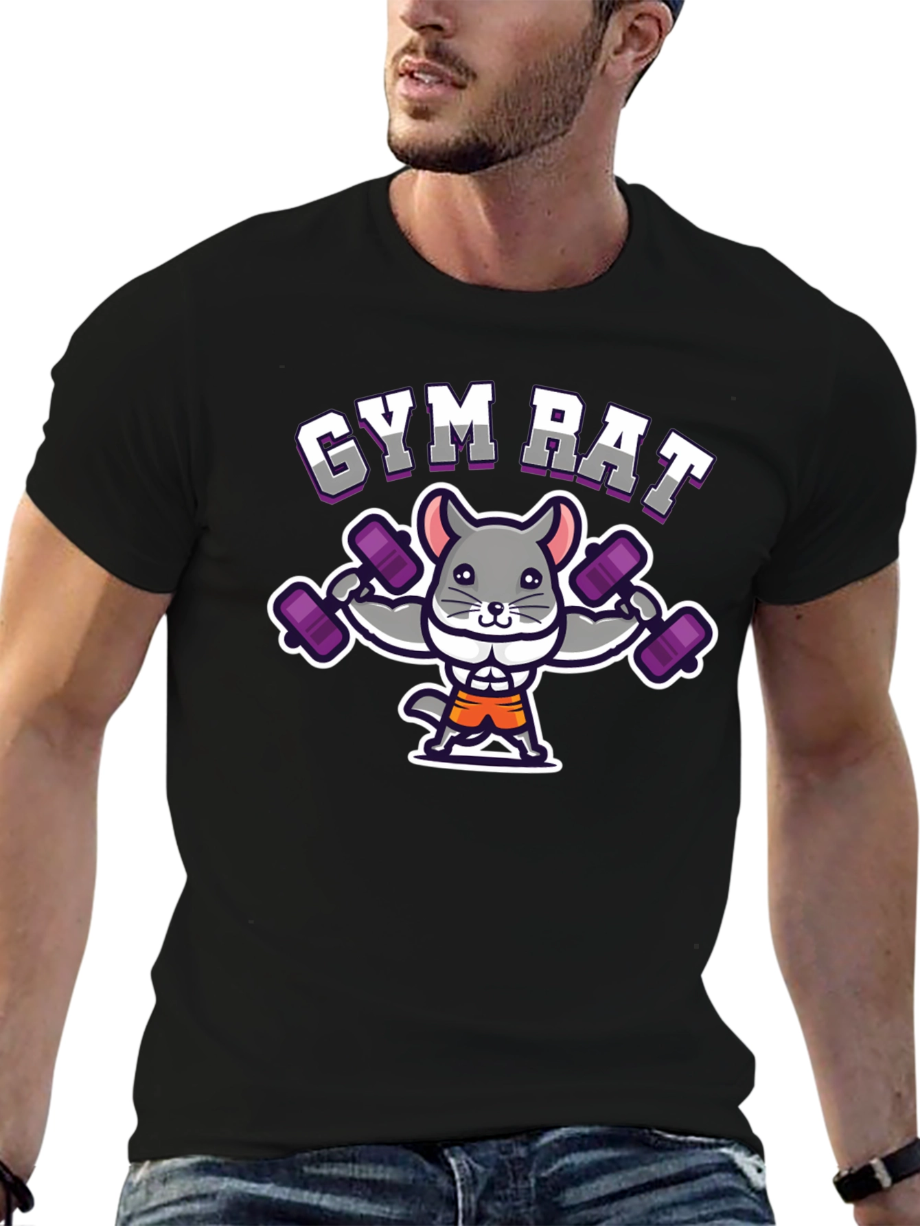 Gym Rat Chinchilla T-Shirt - Workout Humor