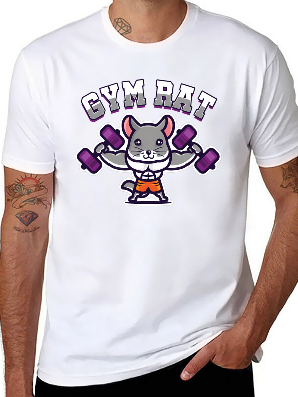 Gym Rat Chinchilla T-Shirt - Workout Humor