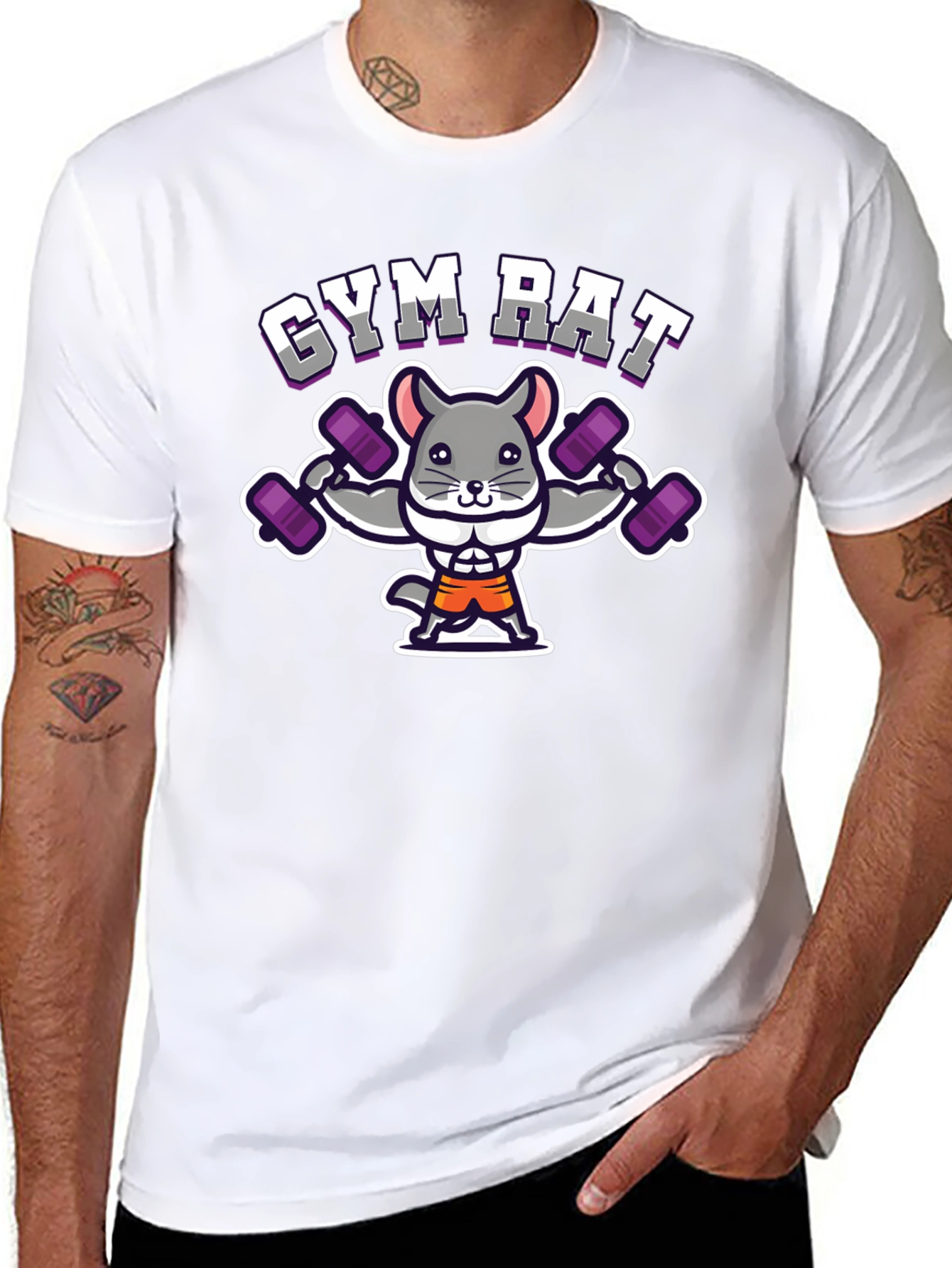 Gym Rat Chinchilla T-Shirt - Workout Humor