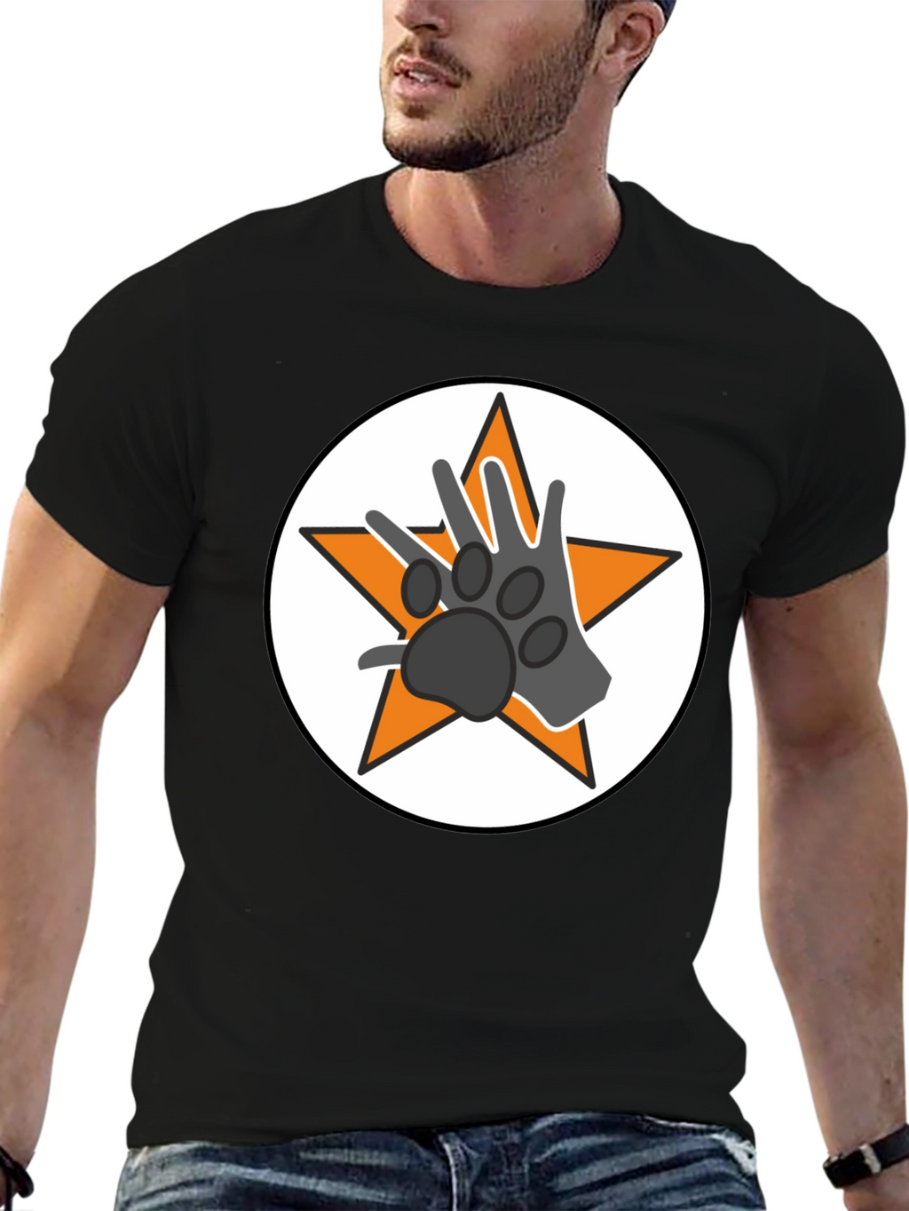 Star Paw Graphic Tee - Black Unisex T-Shirt