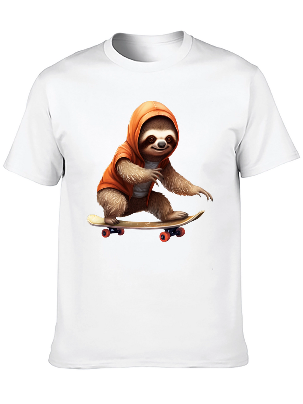 Sloth Skateboarder Graphic Tee