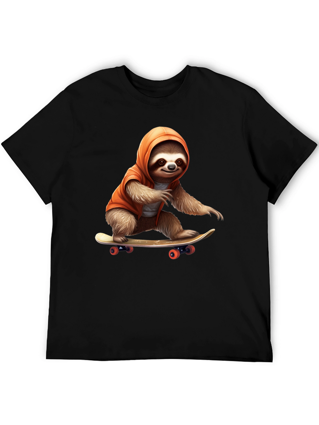 Sloth Skateboarder Graphic Tee