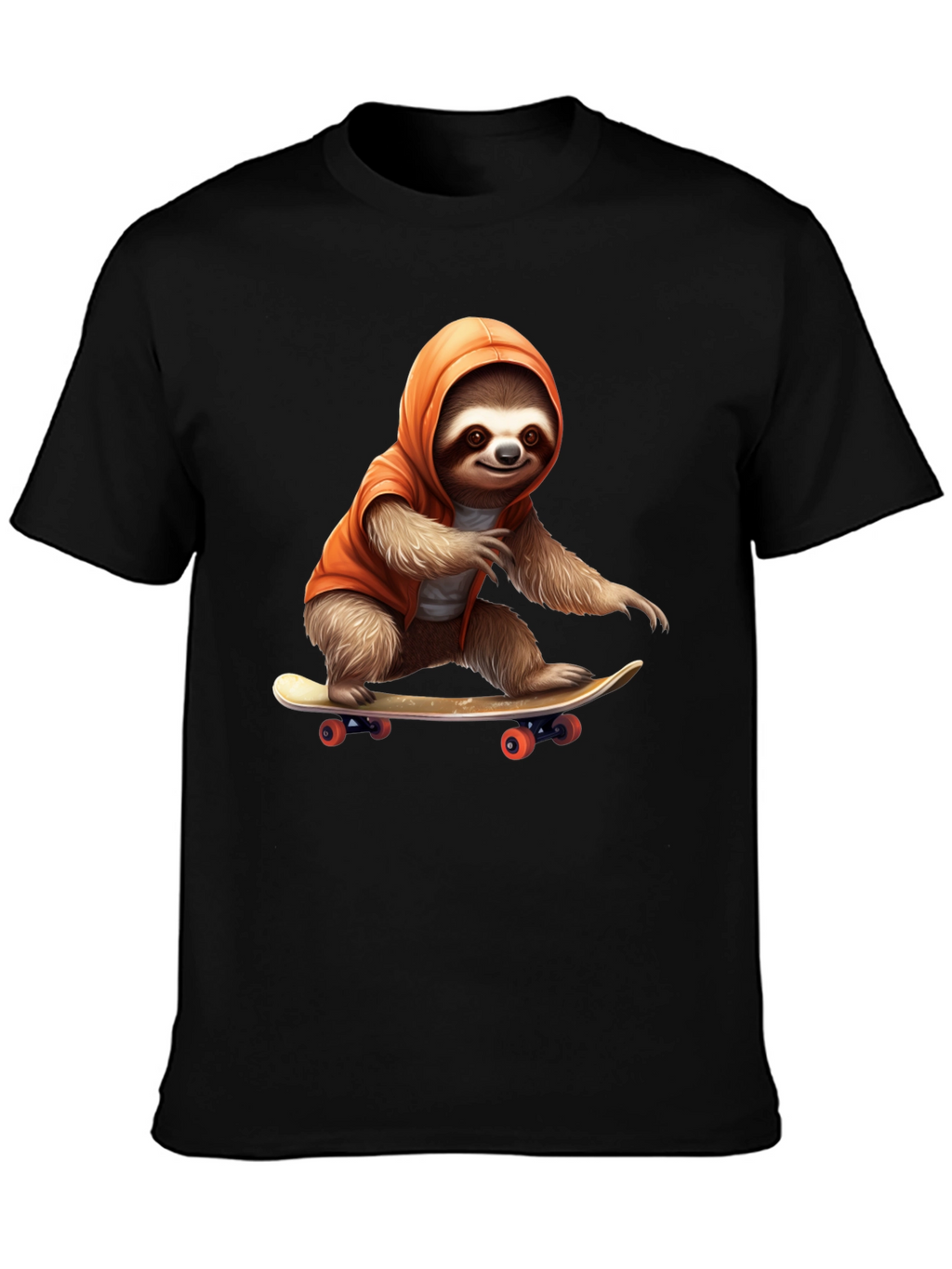Sloth Skateboarder Graphic Tee