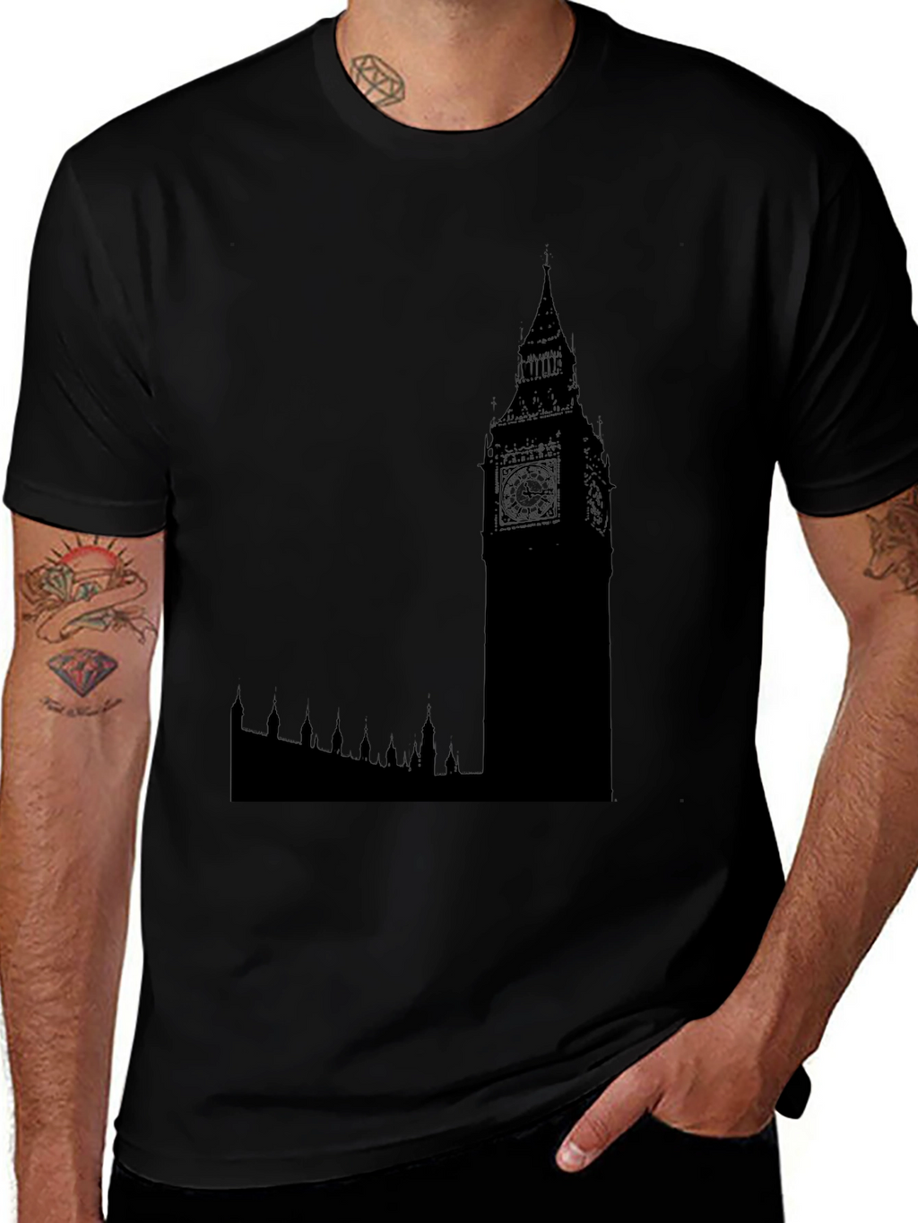 Big Ben Silhouette Tee - London Landmark Shirt