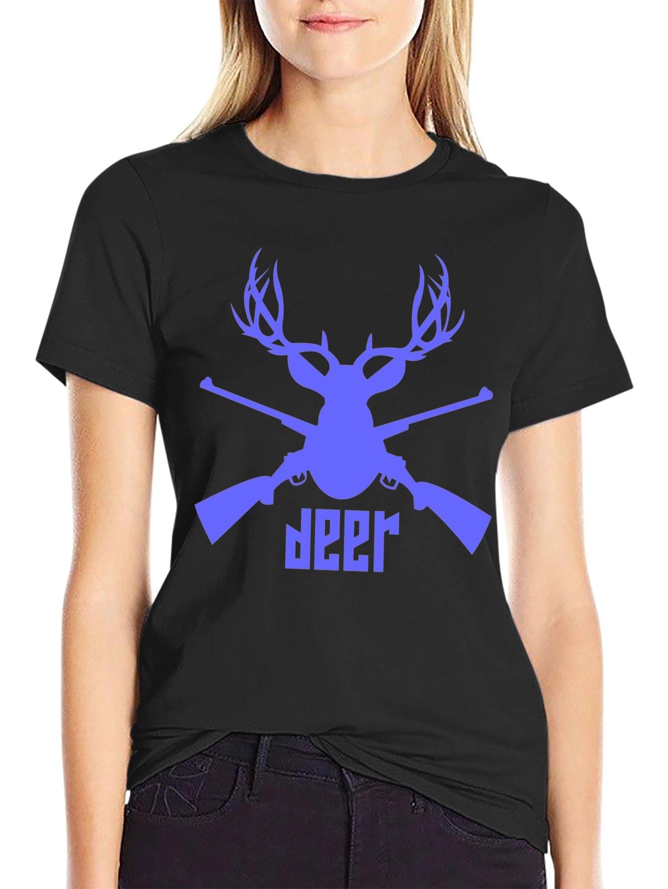 Deer Hunter Graphic Tee - Mens Black T-Shirt