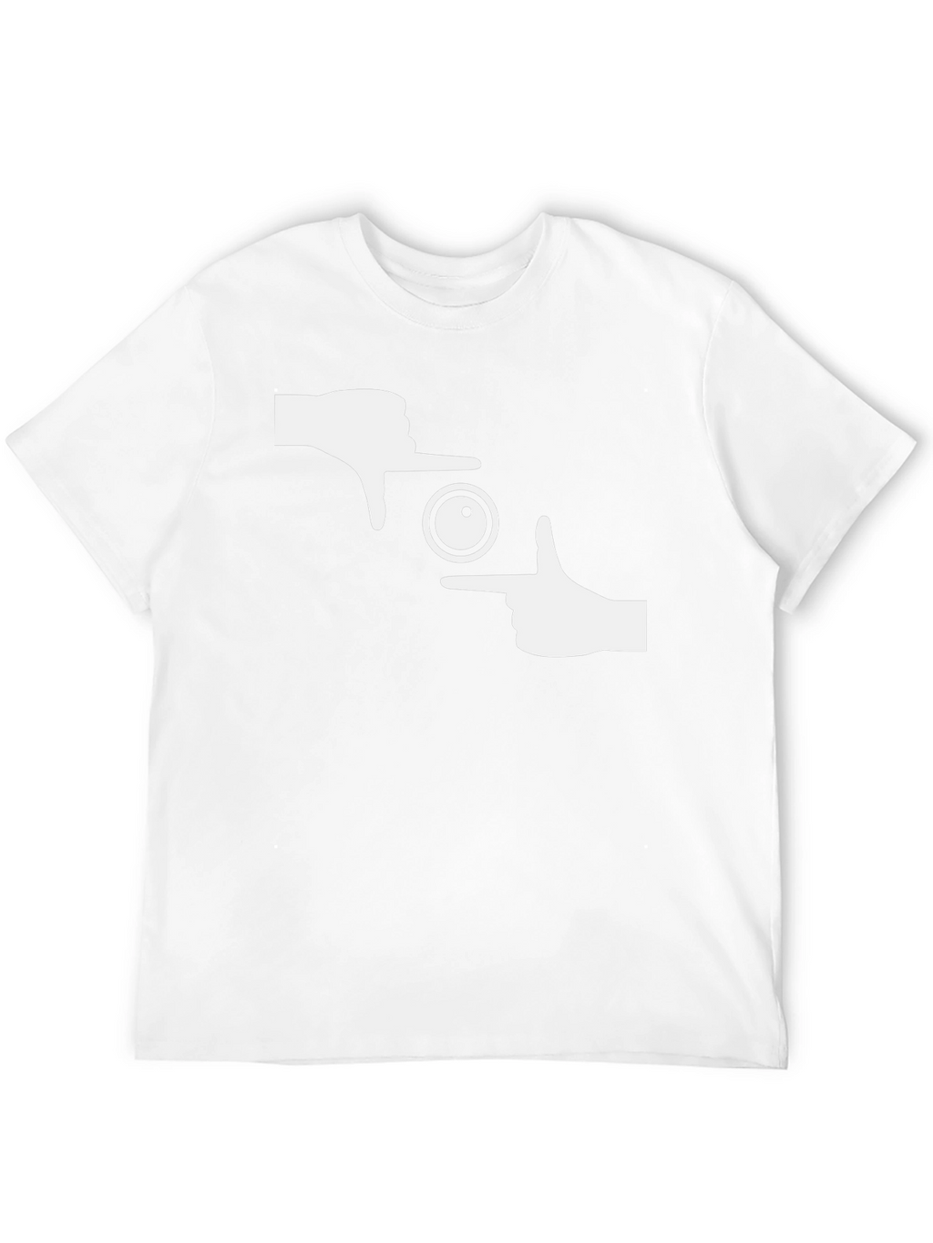 Photographer Frame Hands Graphic Tee - Black Cotton T-Shirt