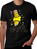 Never Give Up T-Shirt Broken Pencil Design