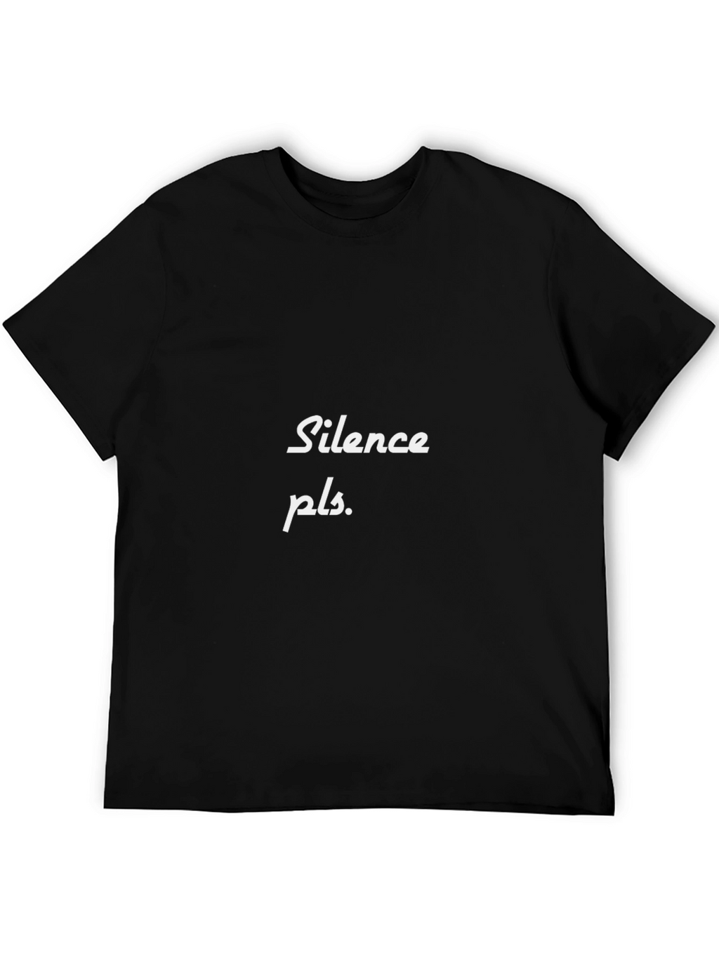 Silence Please Black T-Shirt - Unisex Casual Tee