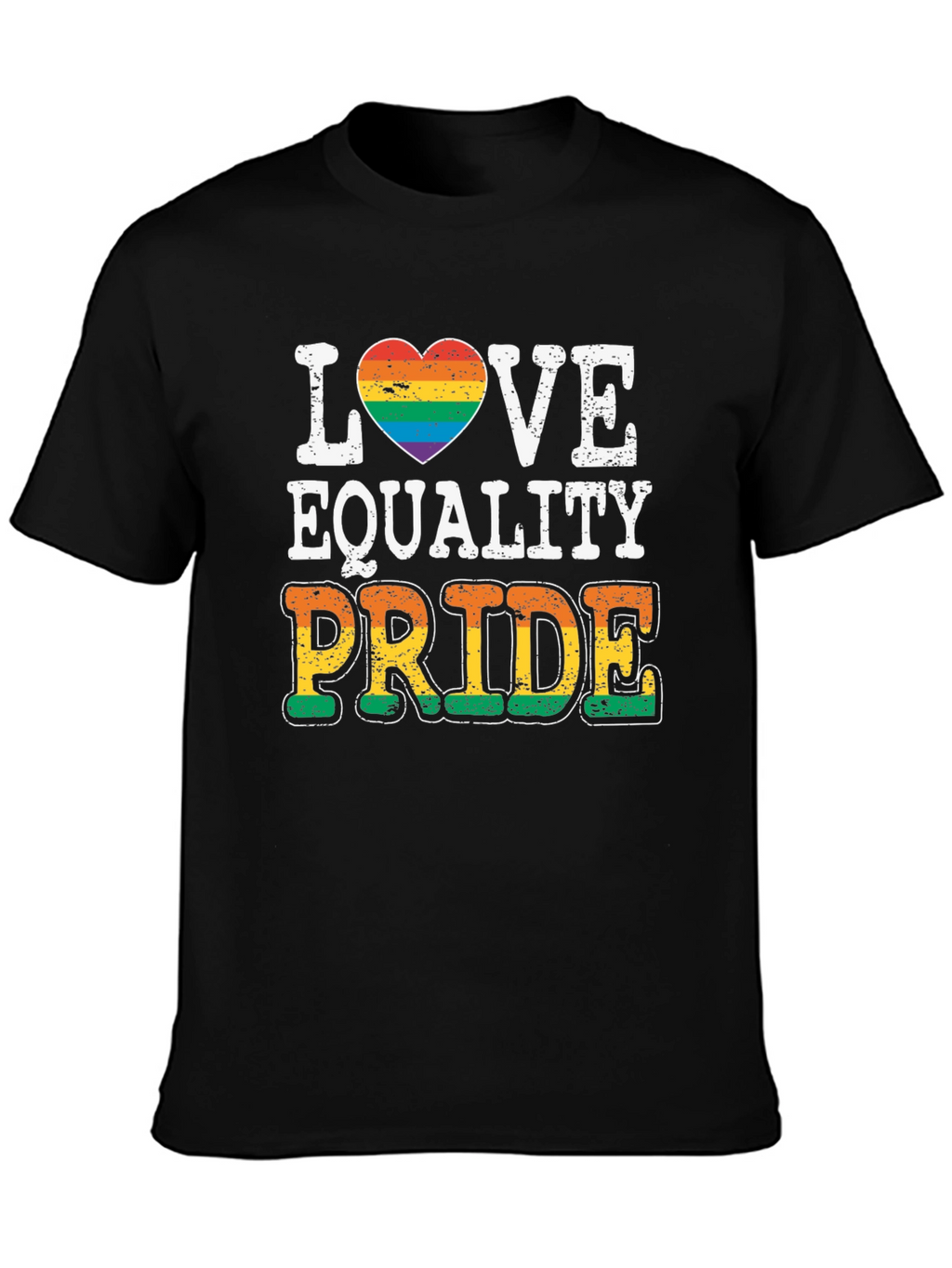 Love Equality Pride T-Shirt LGBT Rainbow Heart