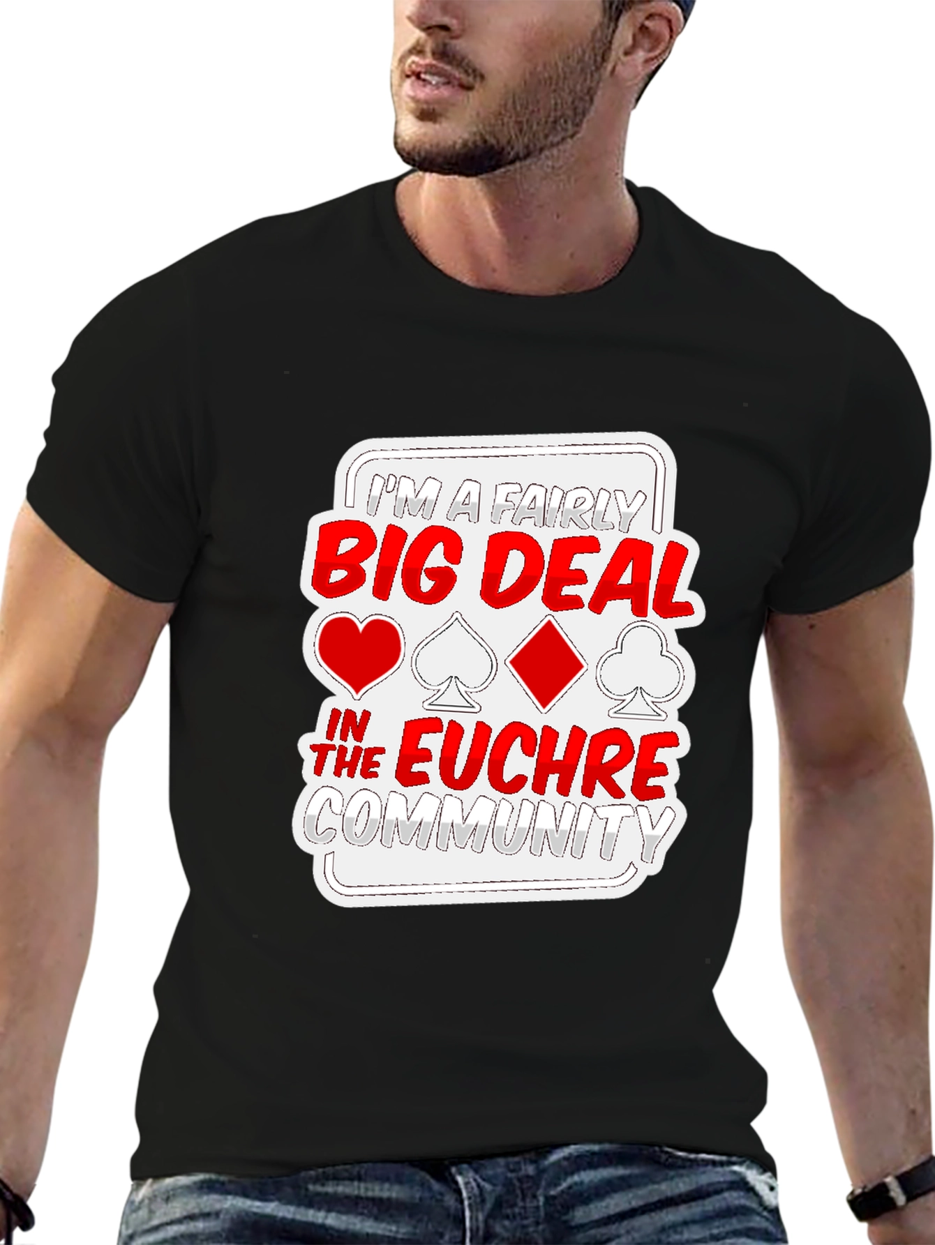 Euchre Big Deal Graphic T-Shirt - Black