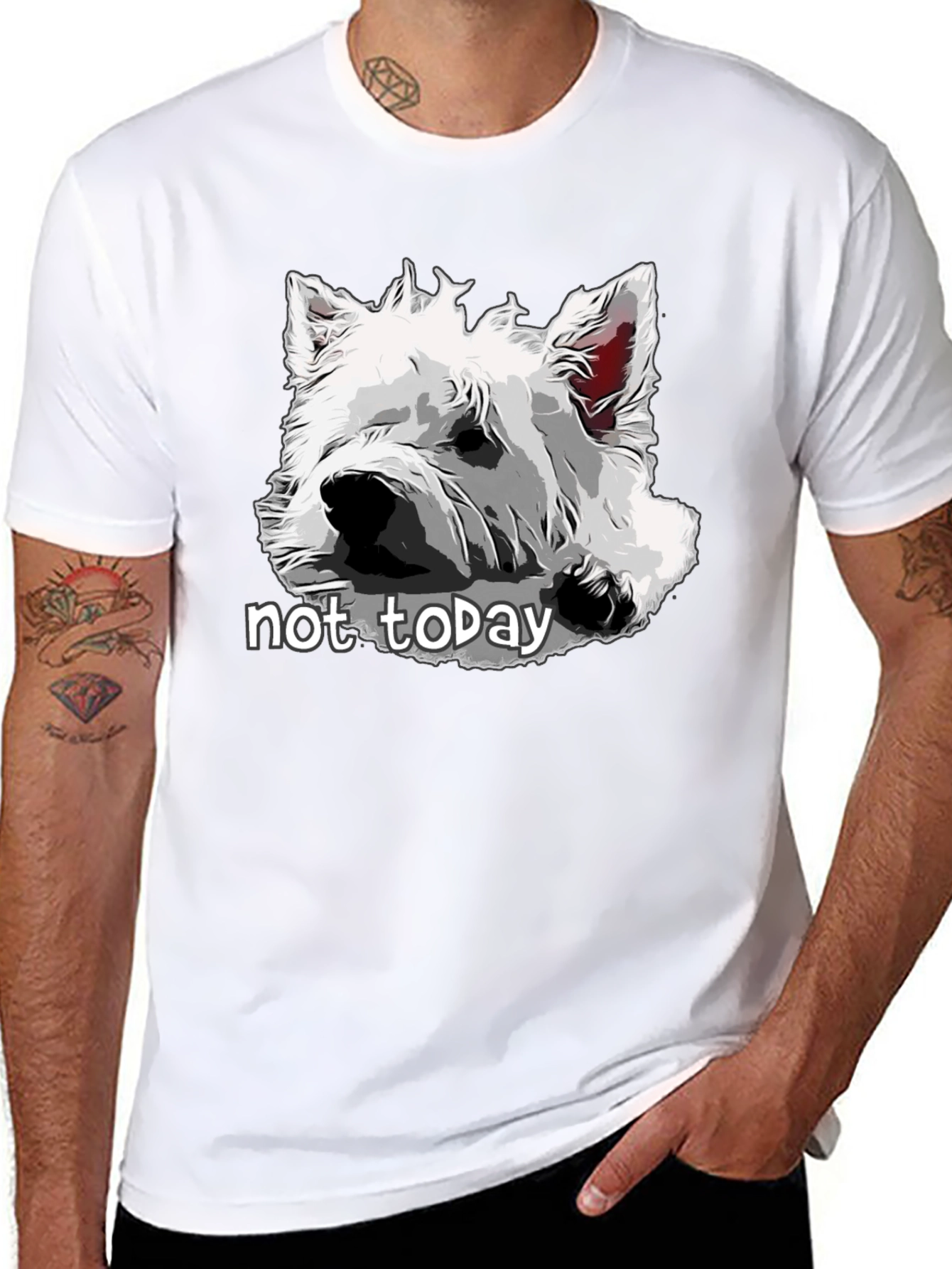Dog Graphic T-Shirt - Not Today