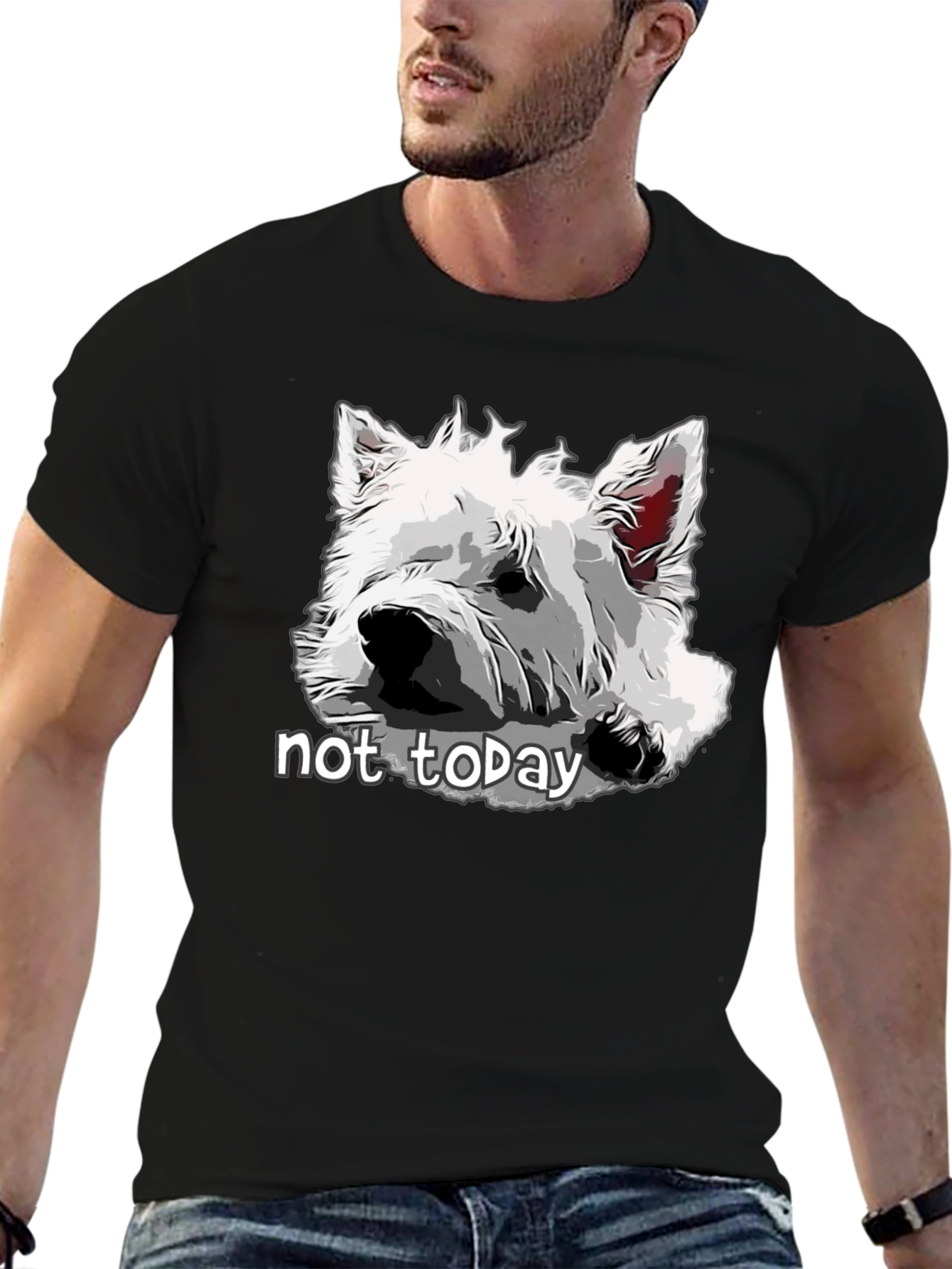 Dog Graphic T-Shirt - Not Today