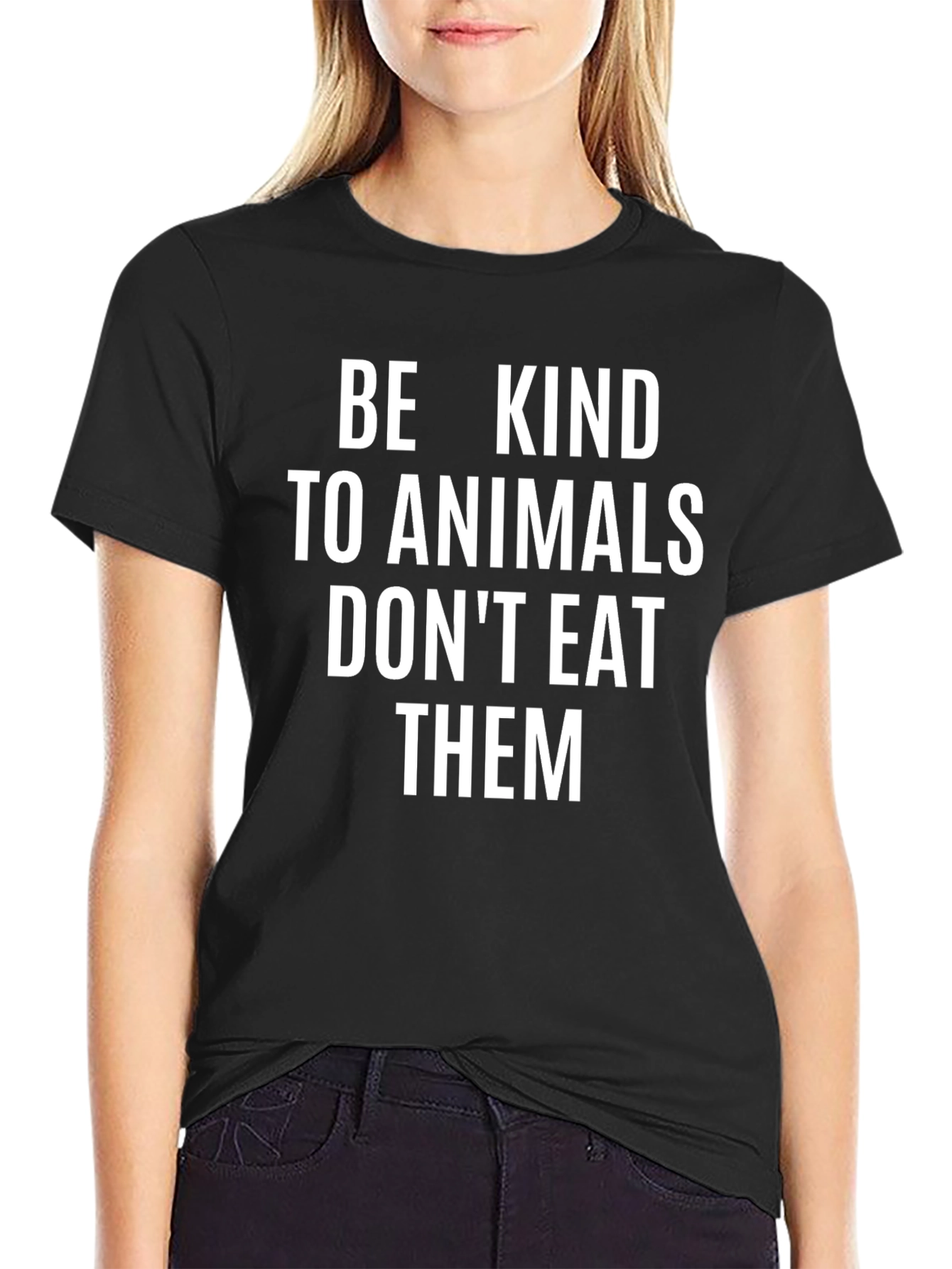 Be Kind to Animals Graphic Tee - Vegan Message Shirt