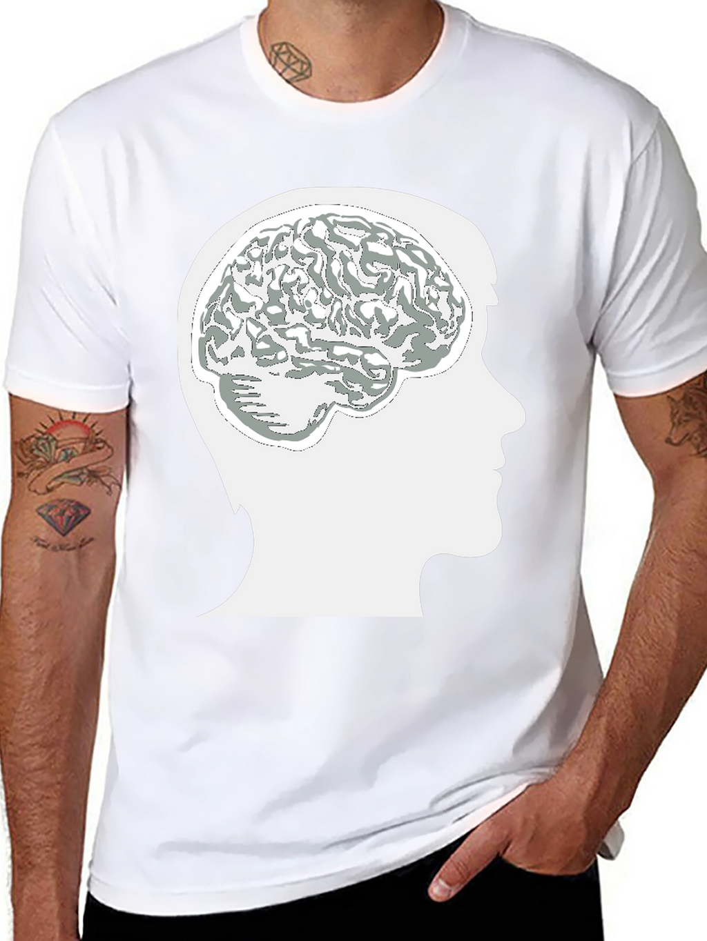 Brain Power Graphic Tee - Mens Black T-Shirt