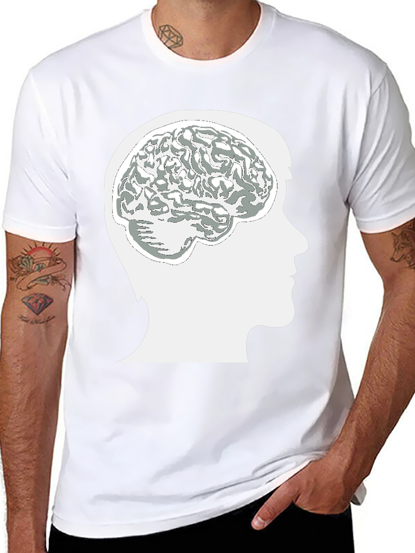 Brain Power Graphic Tee - Mens Black T-Shirt