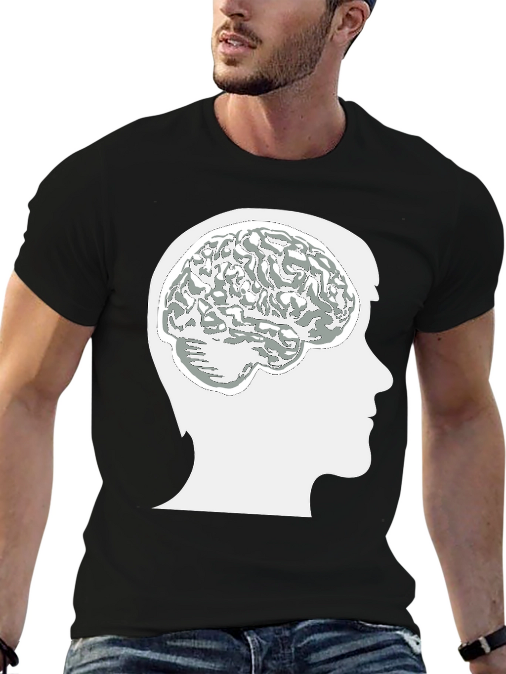 Brain Power Graphic Tee - Mens Black T-Shirt