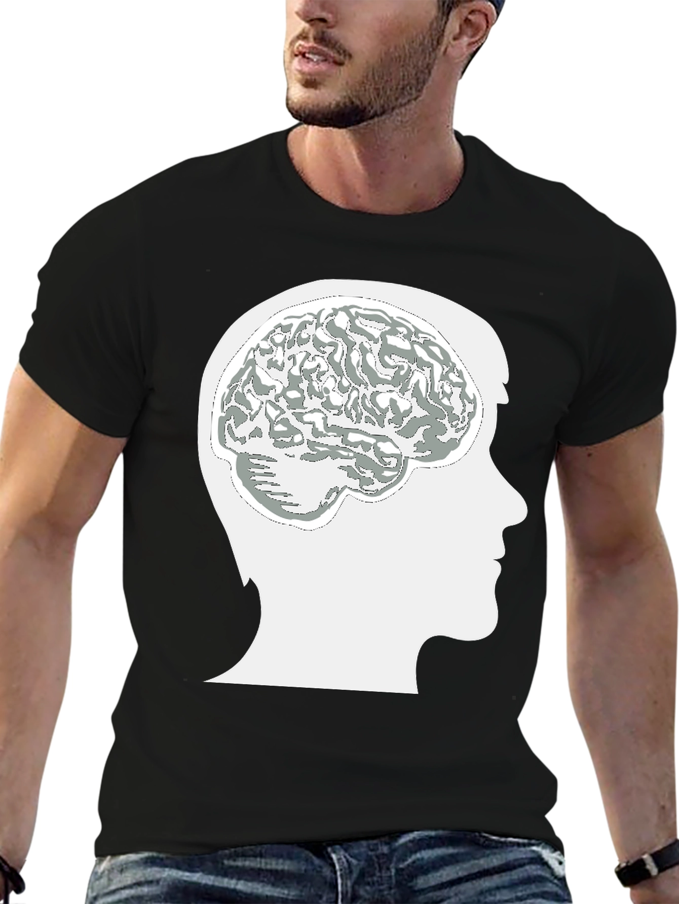 Brain Power Graphic Tee - Mens Black T-Shirt
