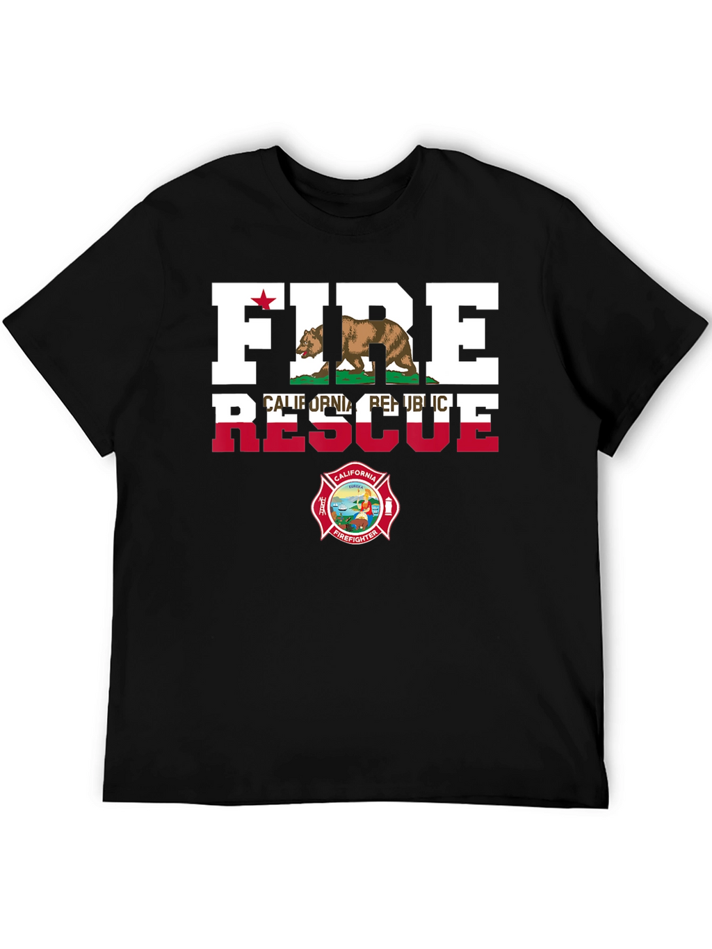 Fire Rescue California Firefighter T-Shirt