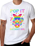 Pop It Birthday Girl T-Shirt - 8th Birthday Gift