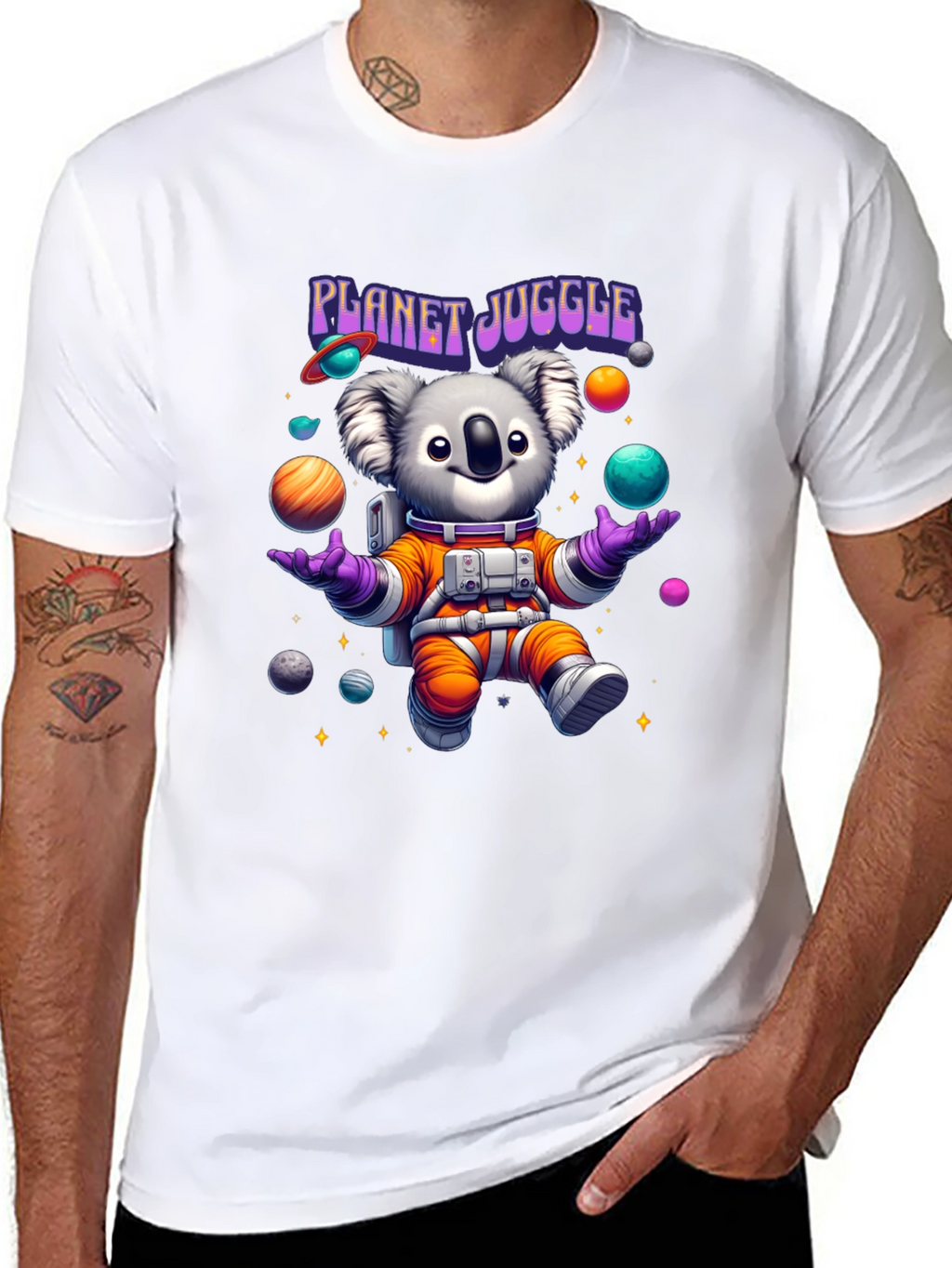 Planet Juggle Koala Astronaut T-Shirt