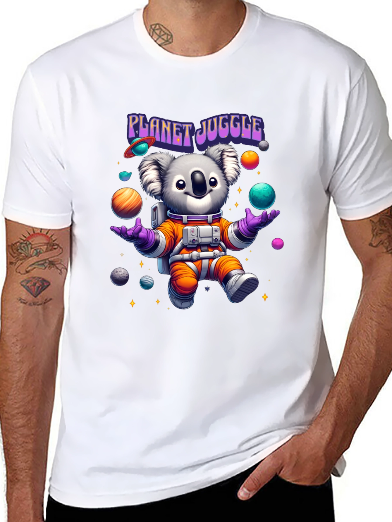 Planet Juggle Koala Astronaut T-Shirt