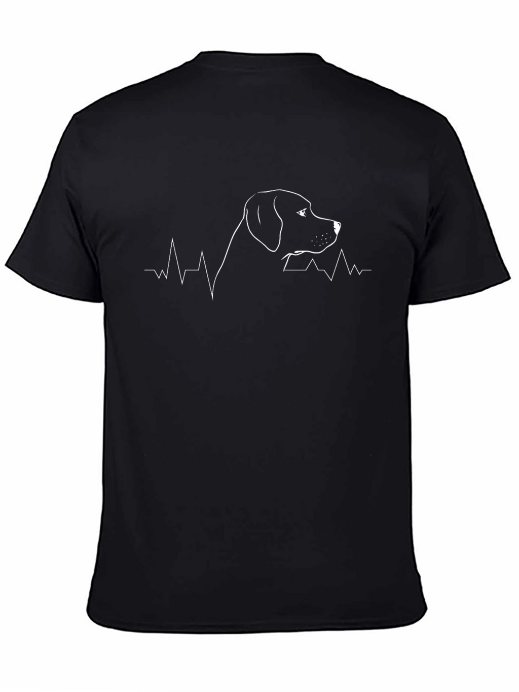 Dog Lover Tee - Heartbeat Labrador Outline Shirt