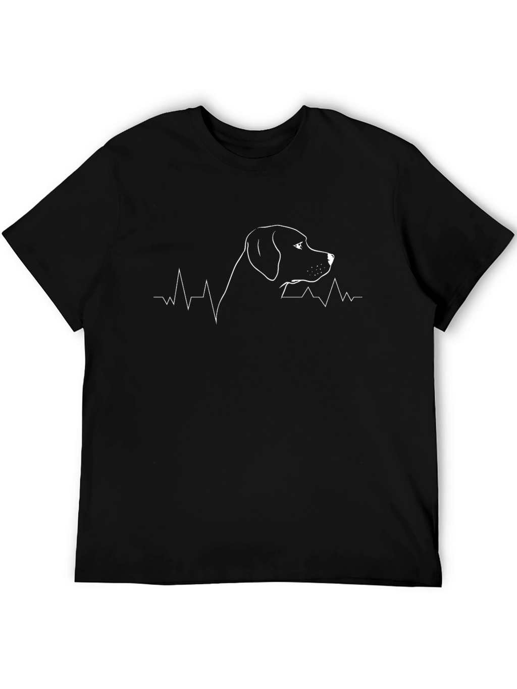 Dog Lover Tee - Heartbeat Labrador Outline Shirt