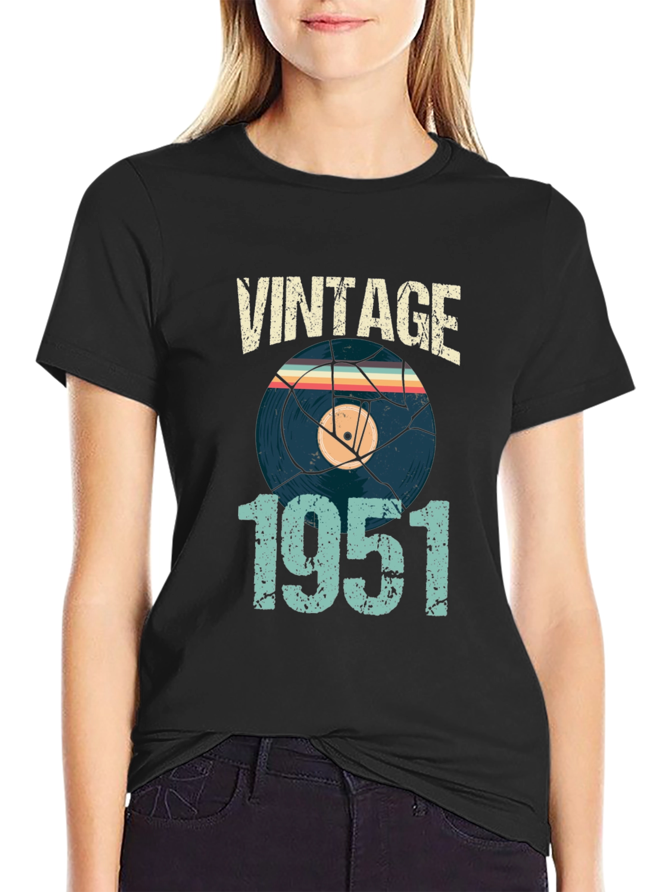 Vintage 1951 Vinyl Record Graphic T-Shirt