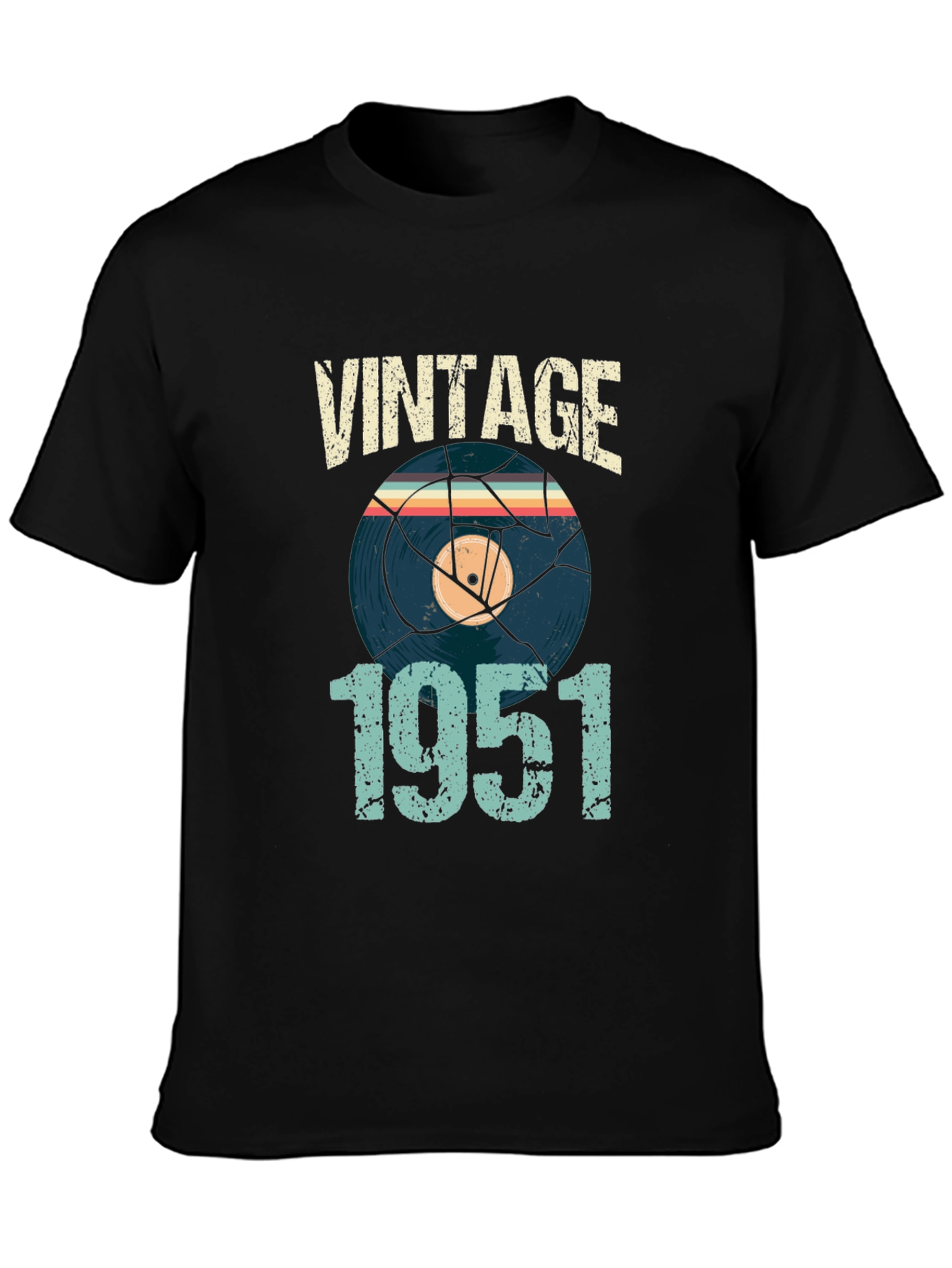 Vintage 1951 Vinyl Record Graphic T-Shirt