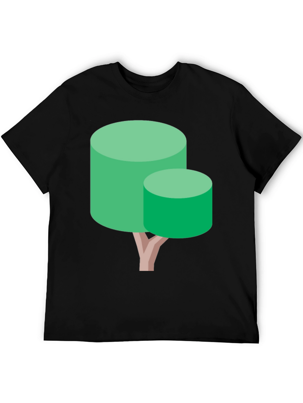 Abstract Tree Graphic Tee - Black Cotton Blend