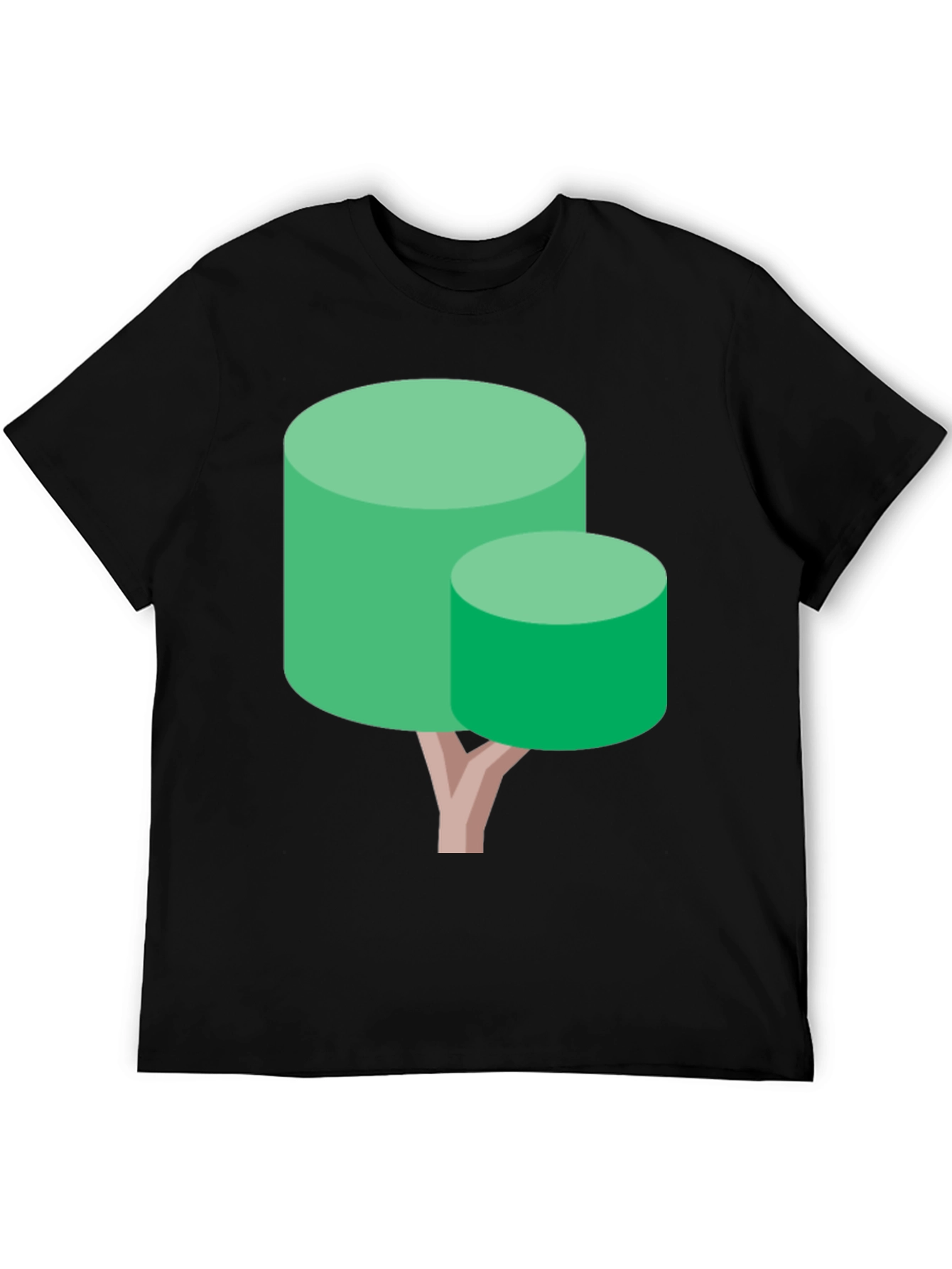Abstract Tree Graphic Tee - Black Cotton Blend