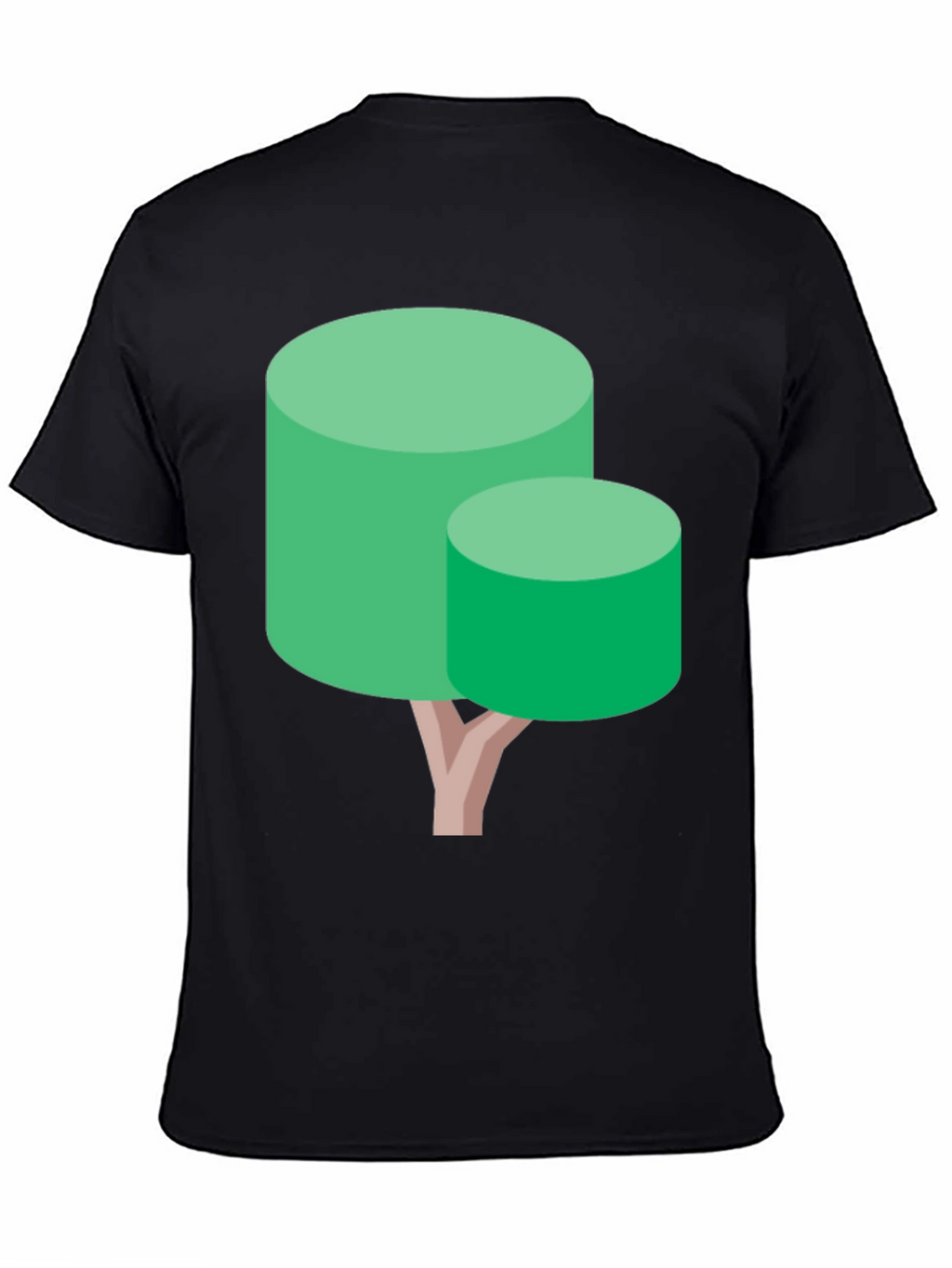 Abstract Tree Graphic Tee - Black Cotton Blend
