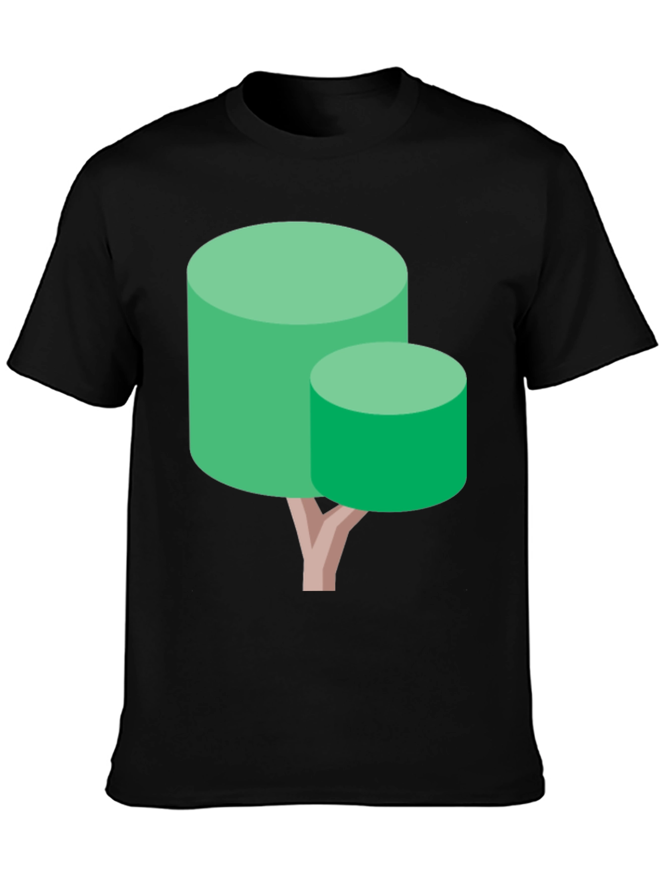 Abstract Tree Graphic Tee - Black Cotton Blend