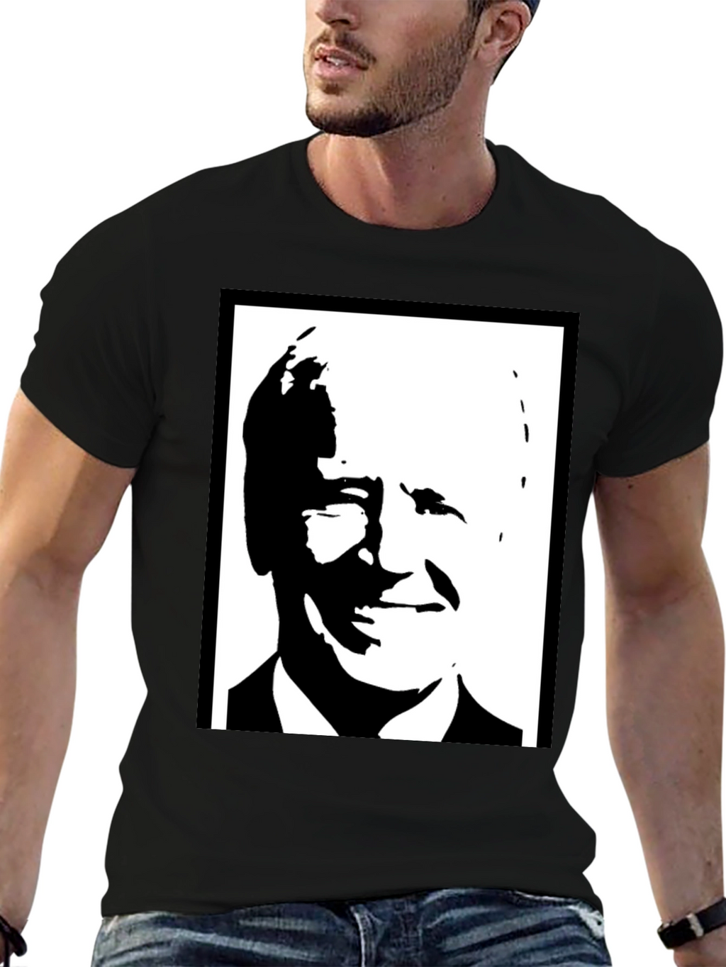 Biden Portrait Black T-Shirt