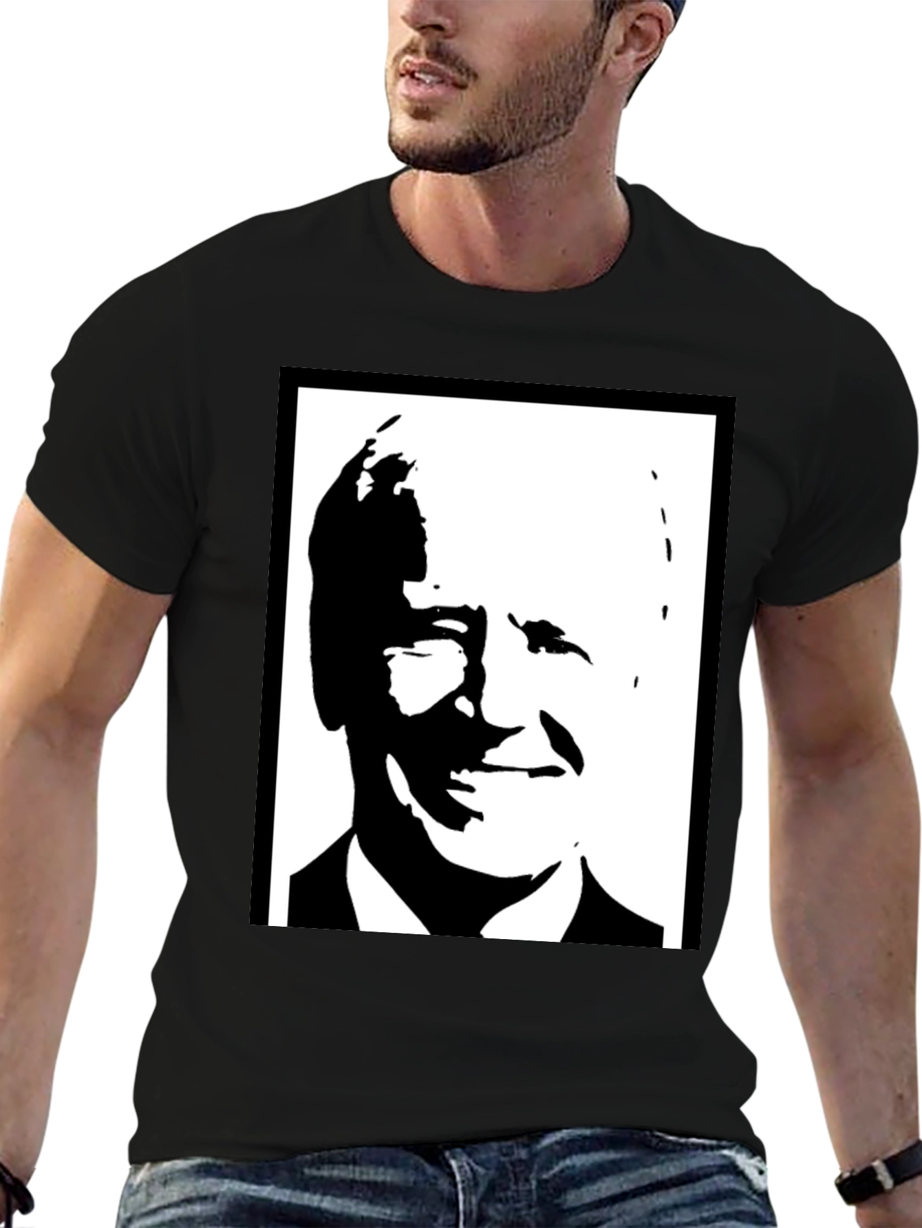Biden Portrait Black T-Shirt