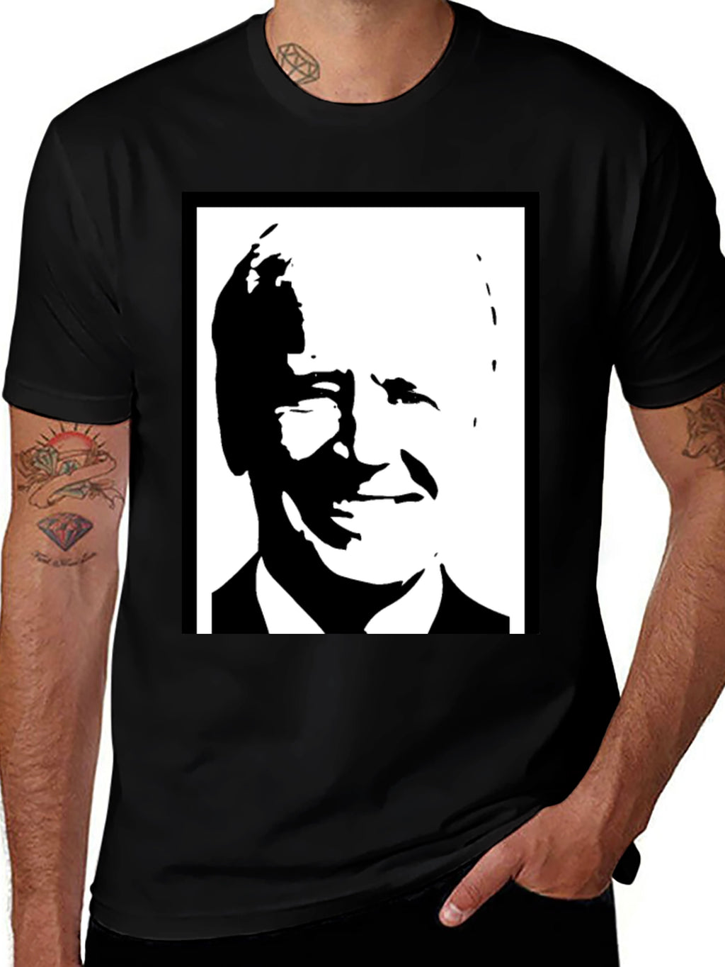 Biden Portrait Black T-Shirt