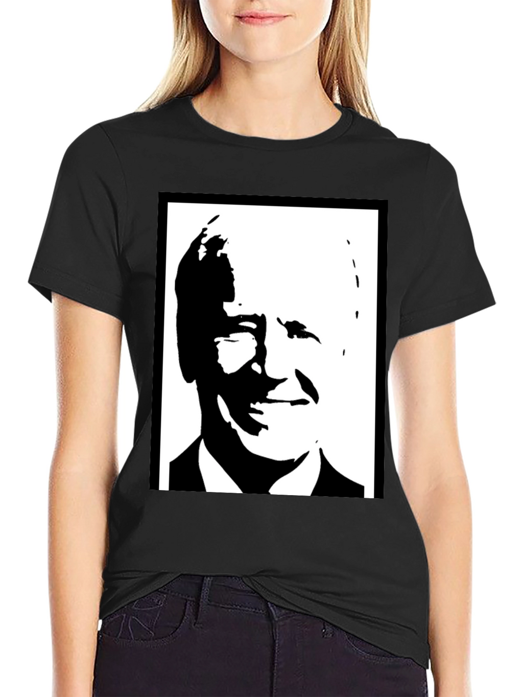 Biden Portrait Black T-Shirt
