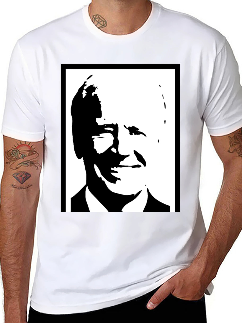 Biden Portrait Black T-Shirt