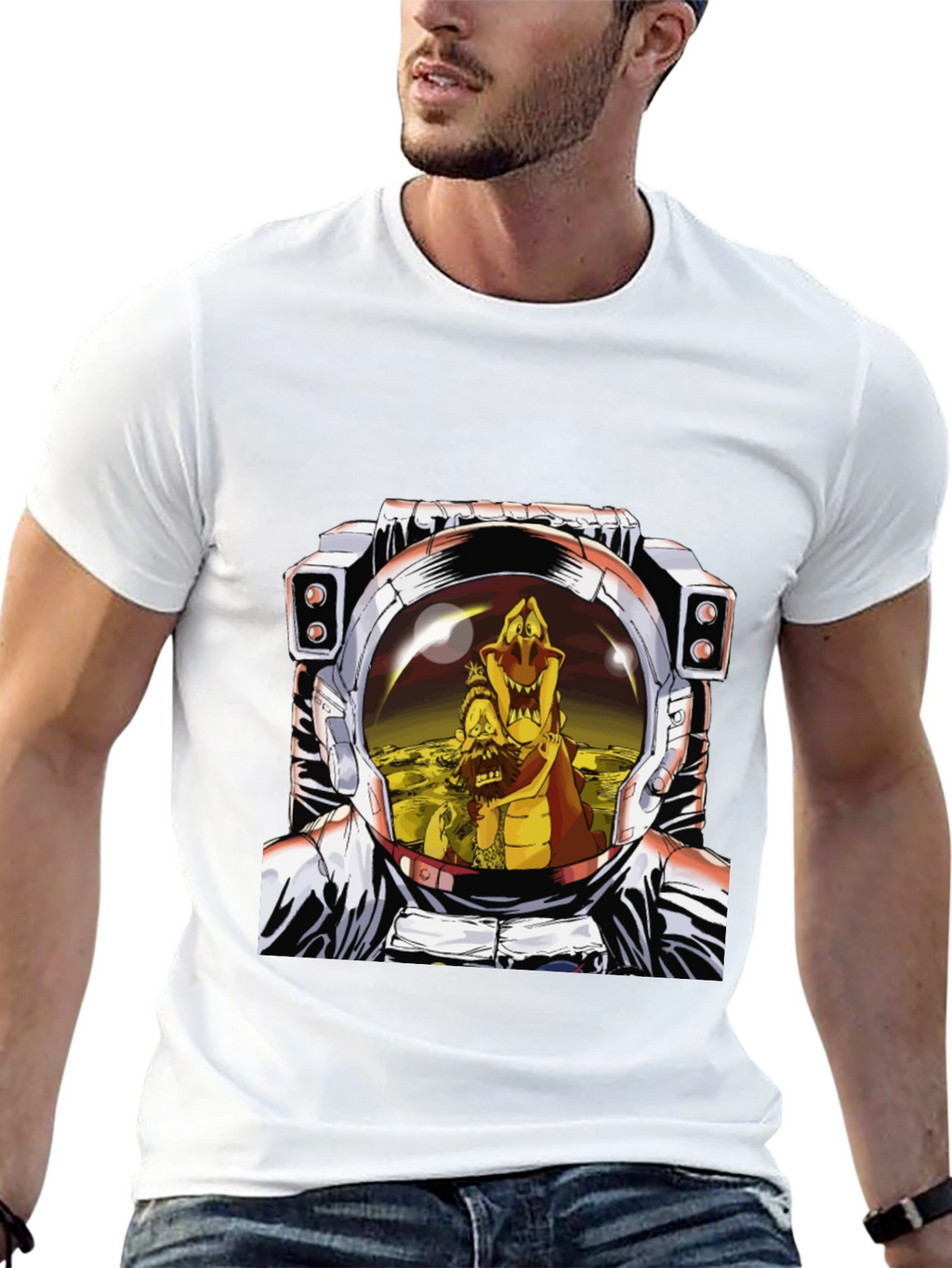 Astronaut Reflective Print Graphic Tee