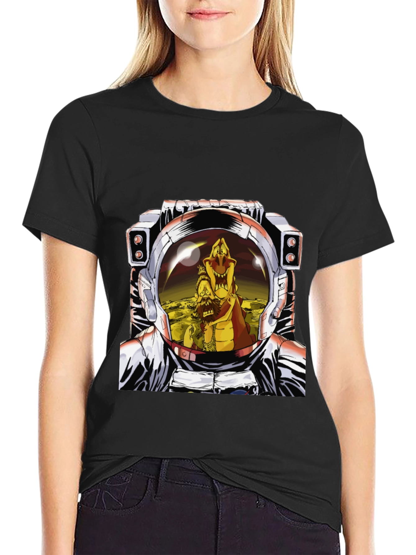Astronaut Reflective Print Graphic Tee