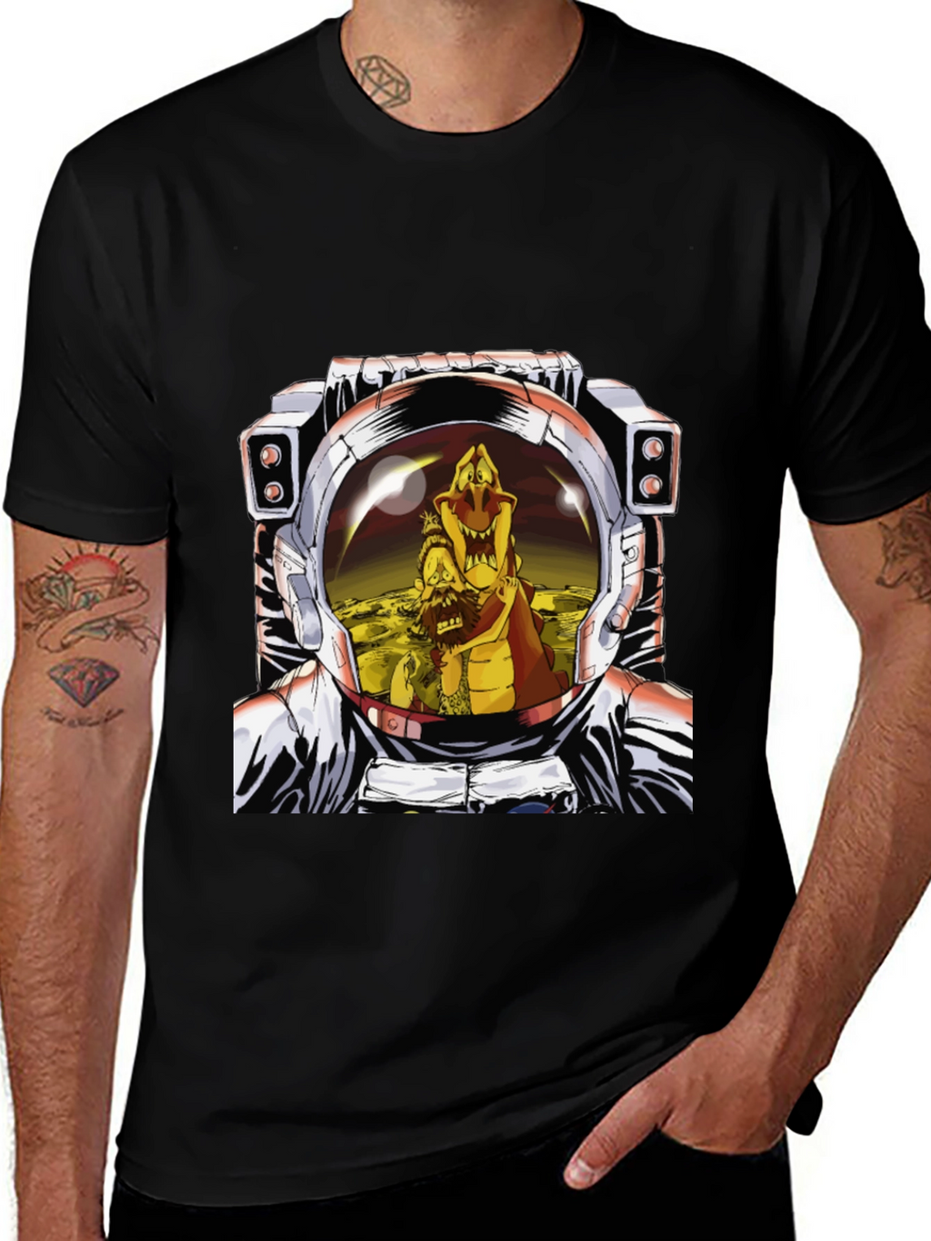 Astronaut Reflective Print Graphic Tee