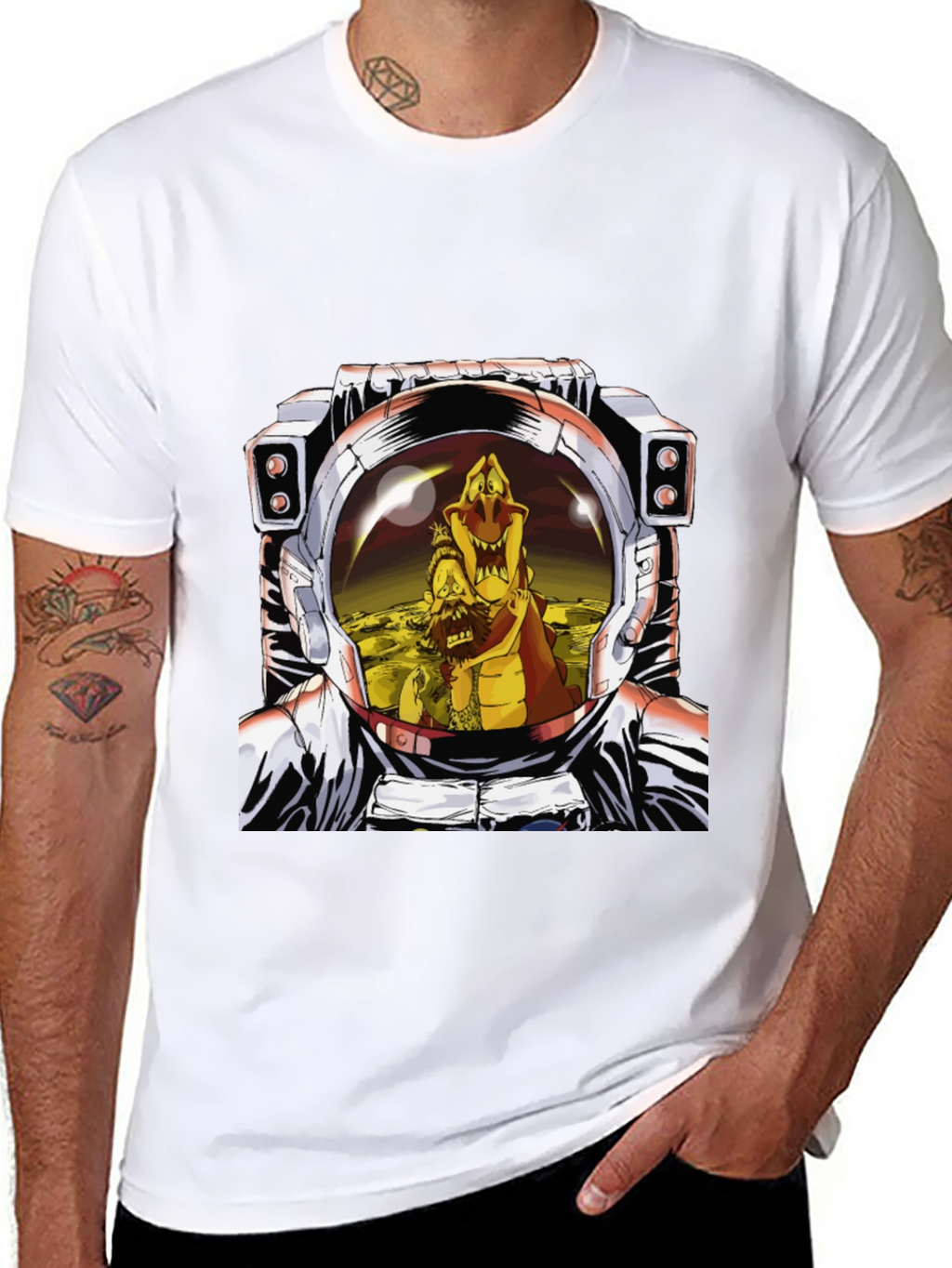 Astronaut Reflective Print Graphic Tee