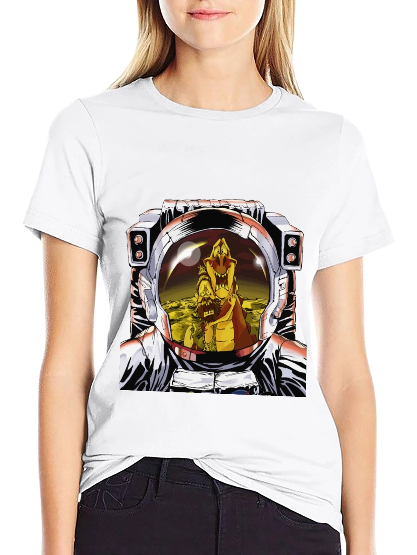 Astronaut Reflective Print Graphic Tee