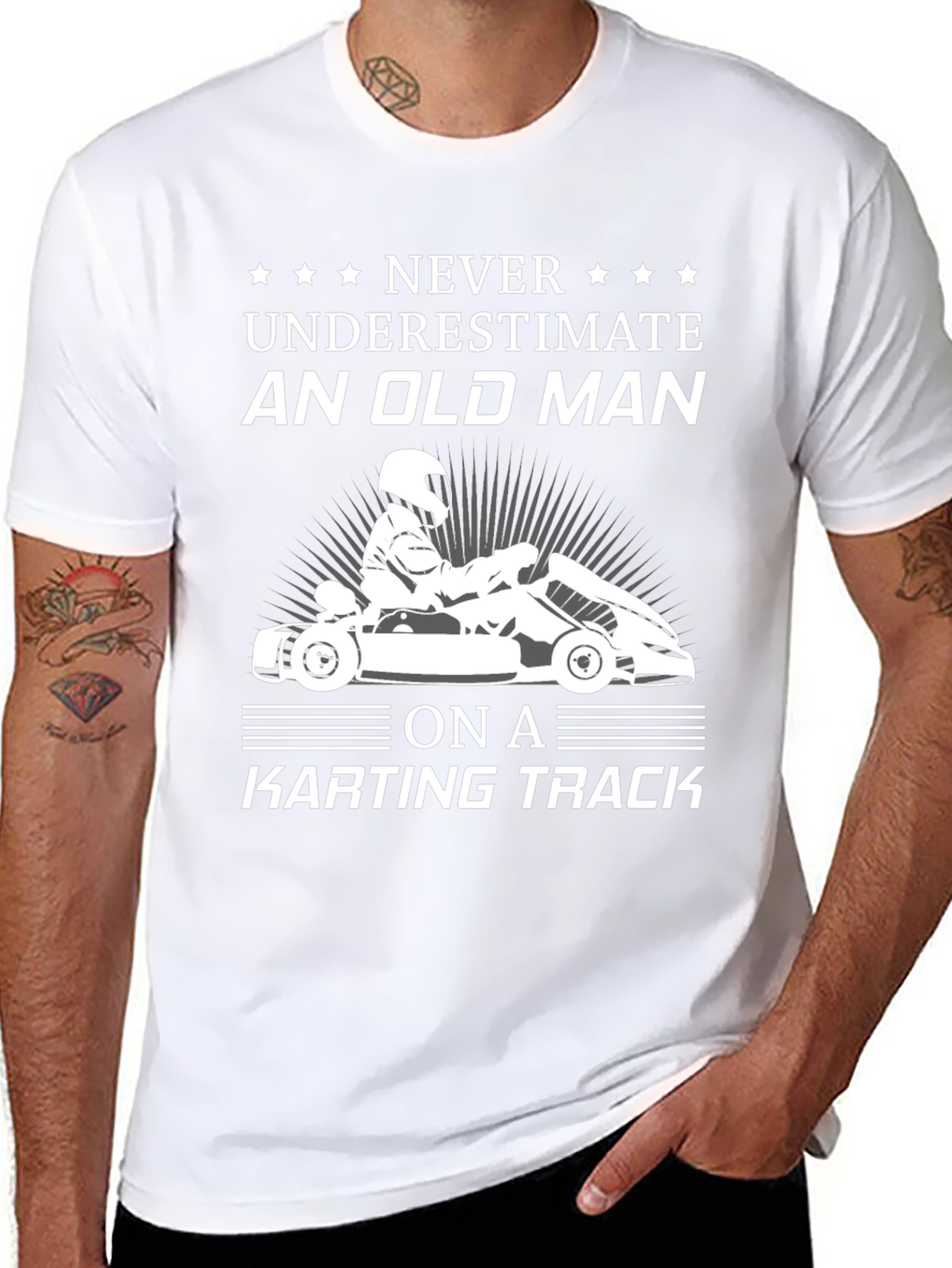 Old Man Karting T-Shirt - Funny Racing Tee