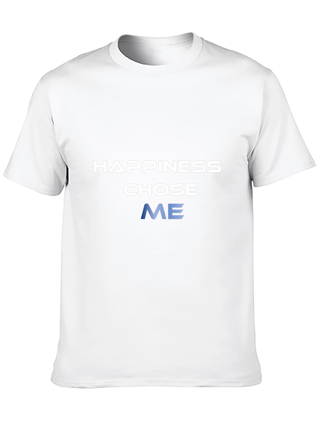 Happiness Chose Me Graphic Tee - Black Cotton Blend